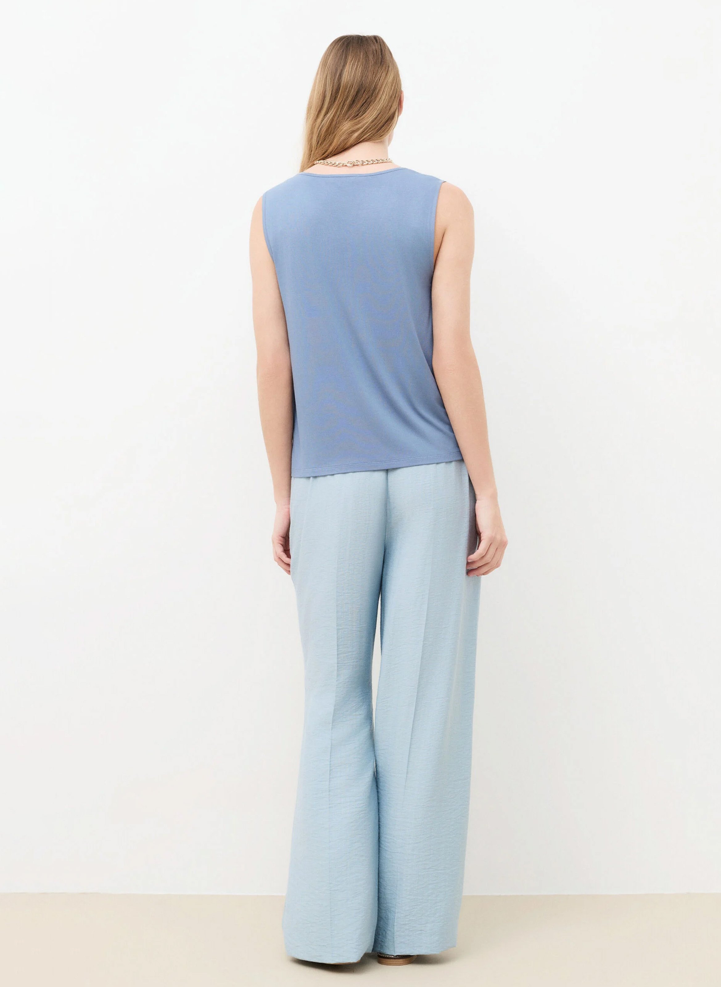 Top col rond CAROLL Bleu