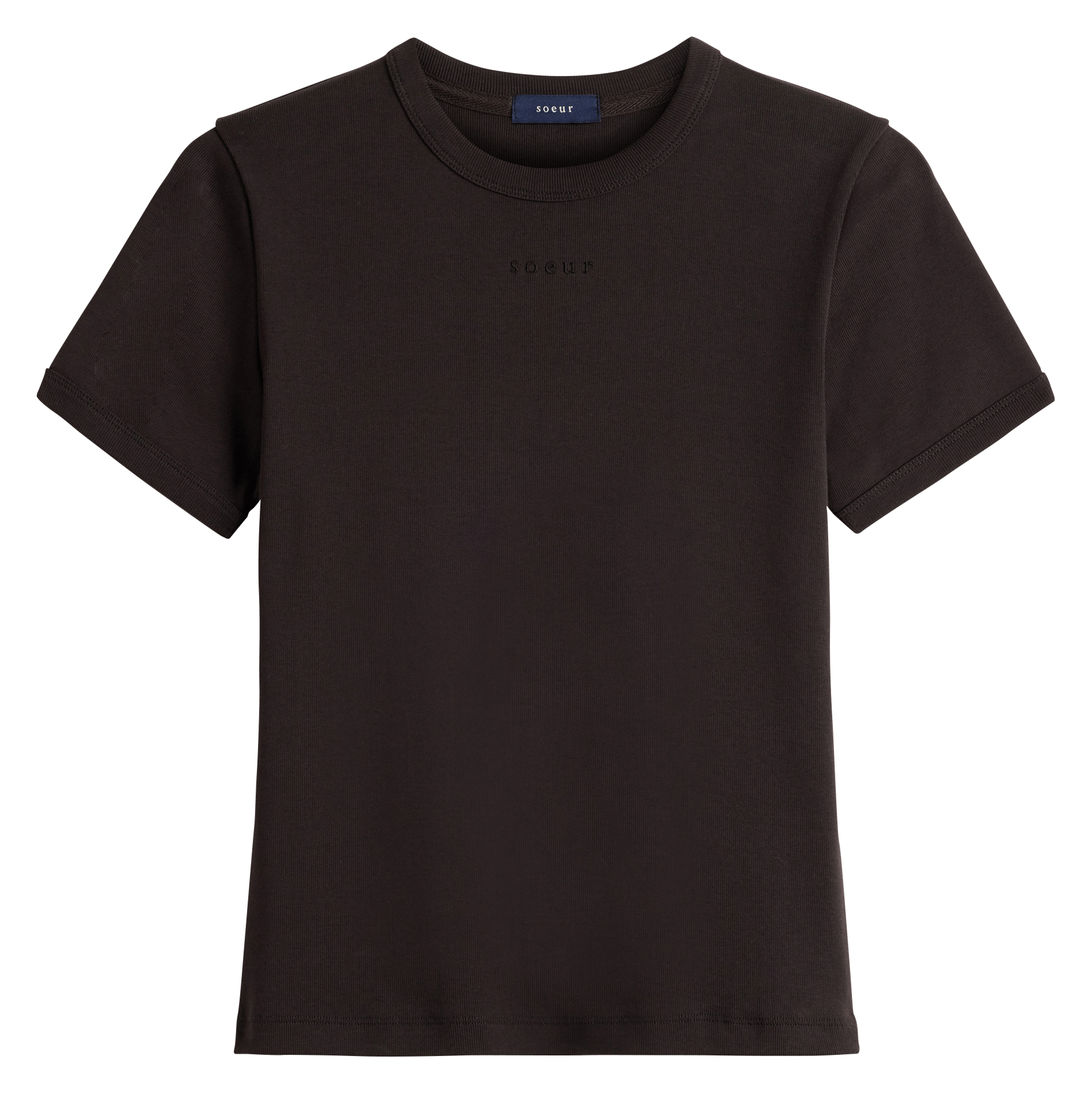 Straight organic cotton round-neck T-shirt SOEUR