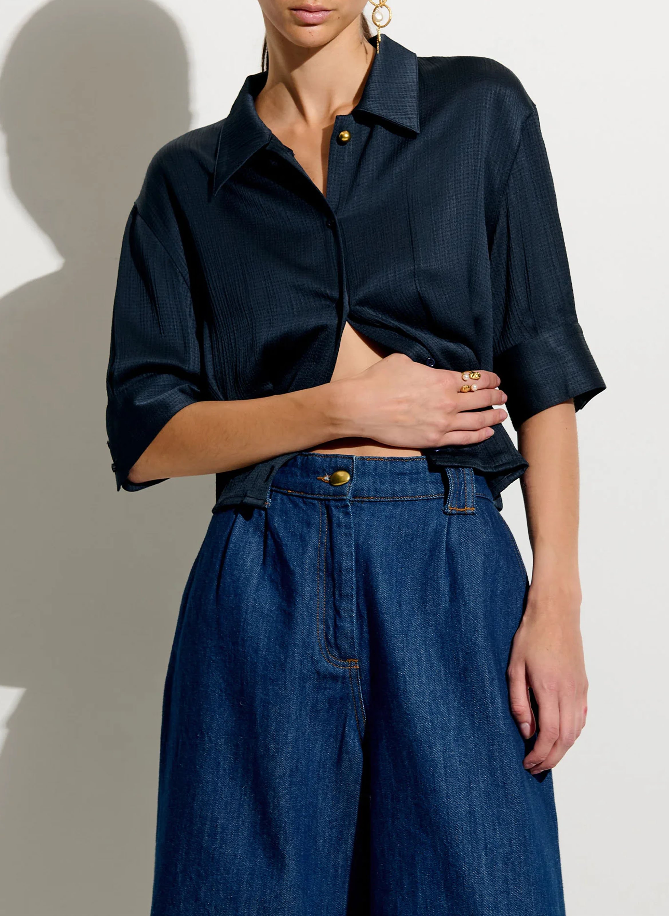 Chemise ample col classique SESSUN Bleu
