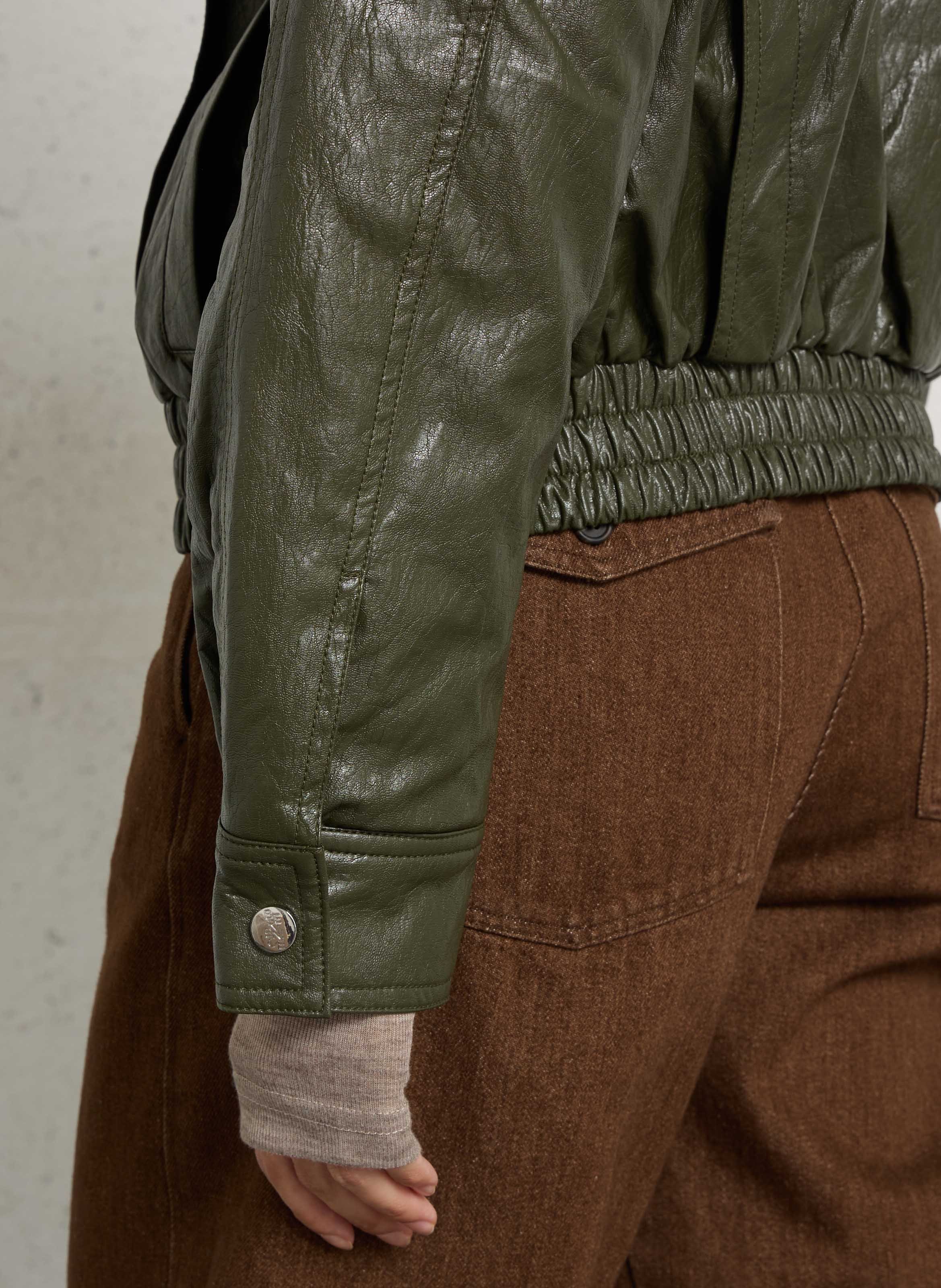 Veste ample col montant BERENICE Kaki