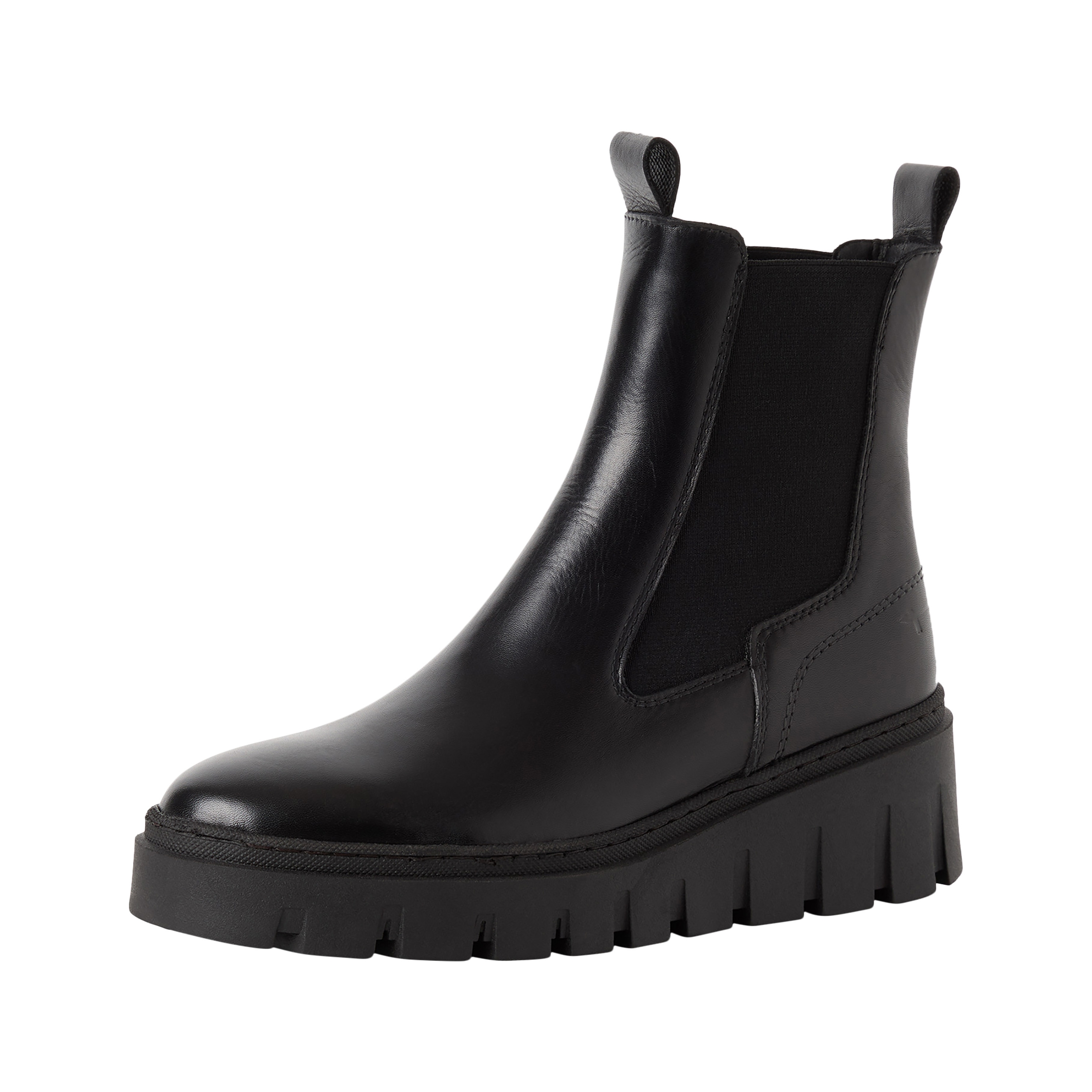 Leather ankle boots TAMARIS Black