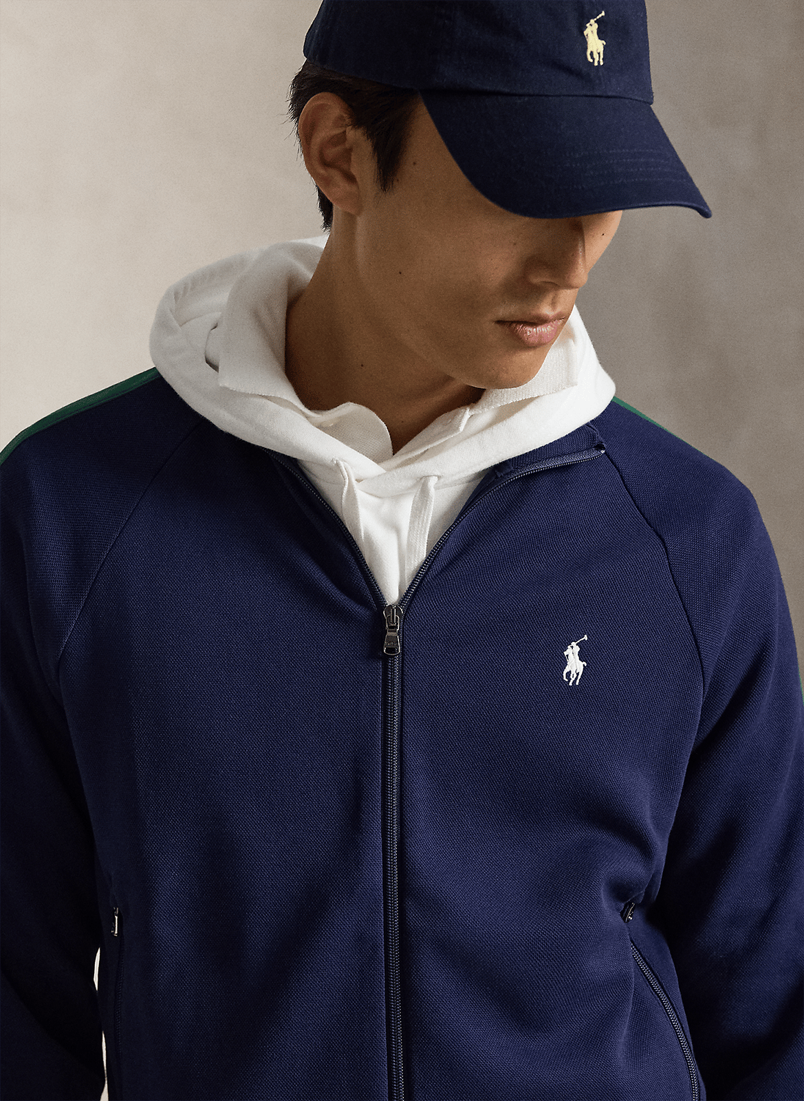 Slim-fit zip-up tracksuit top  POLO RALPH LAUREN Blue