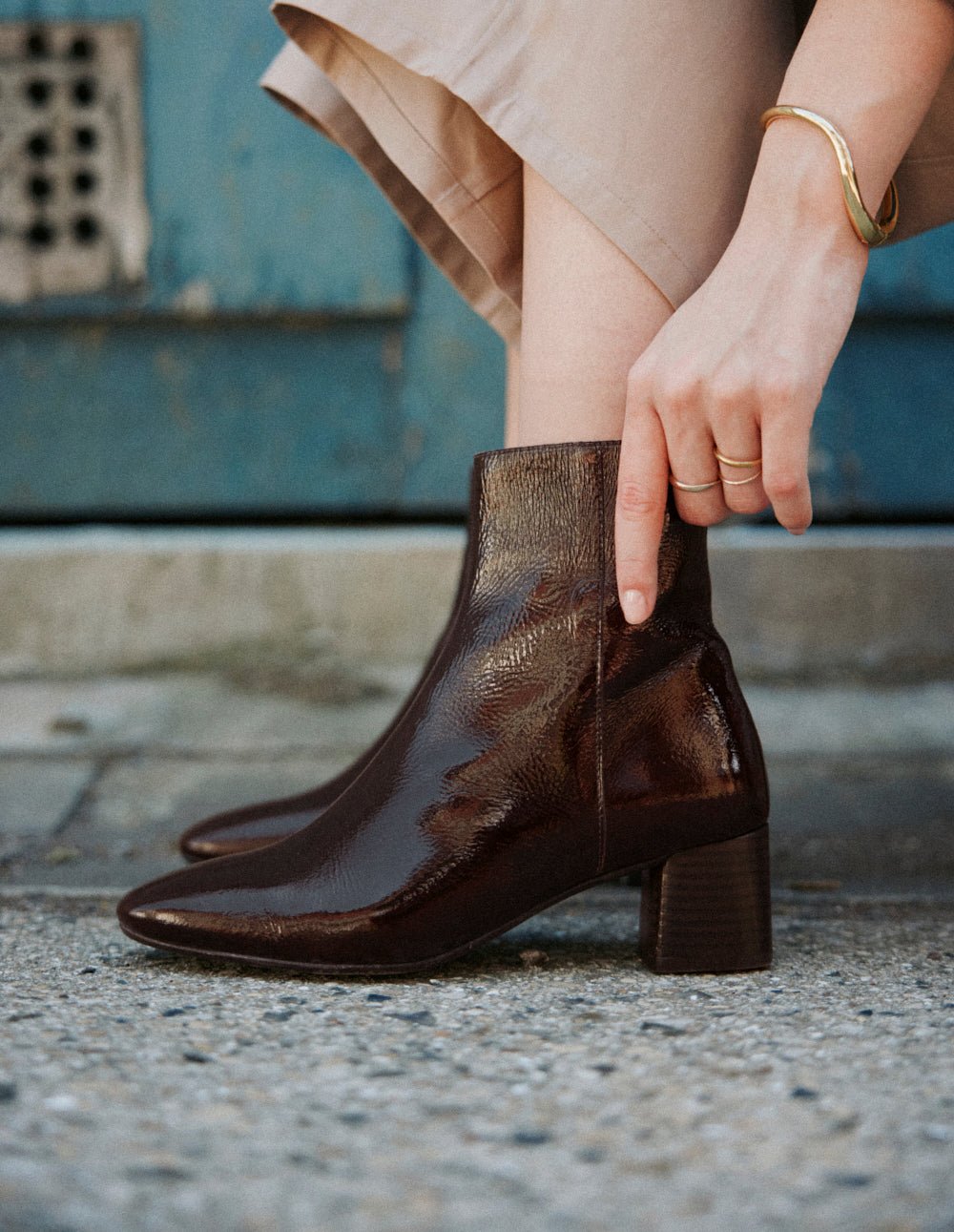 Bottines à talons ODAJE Marron