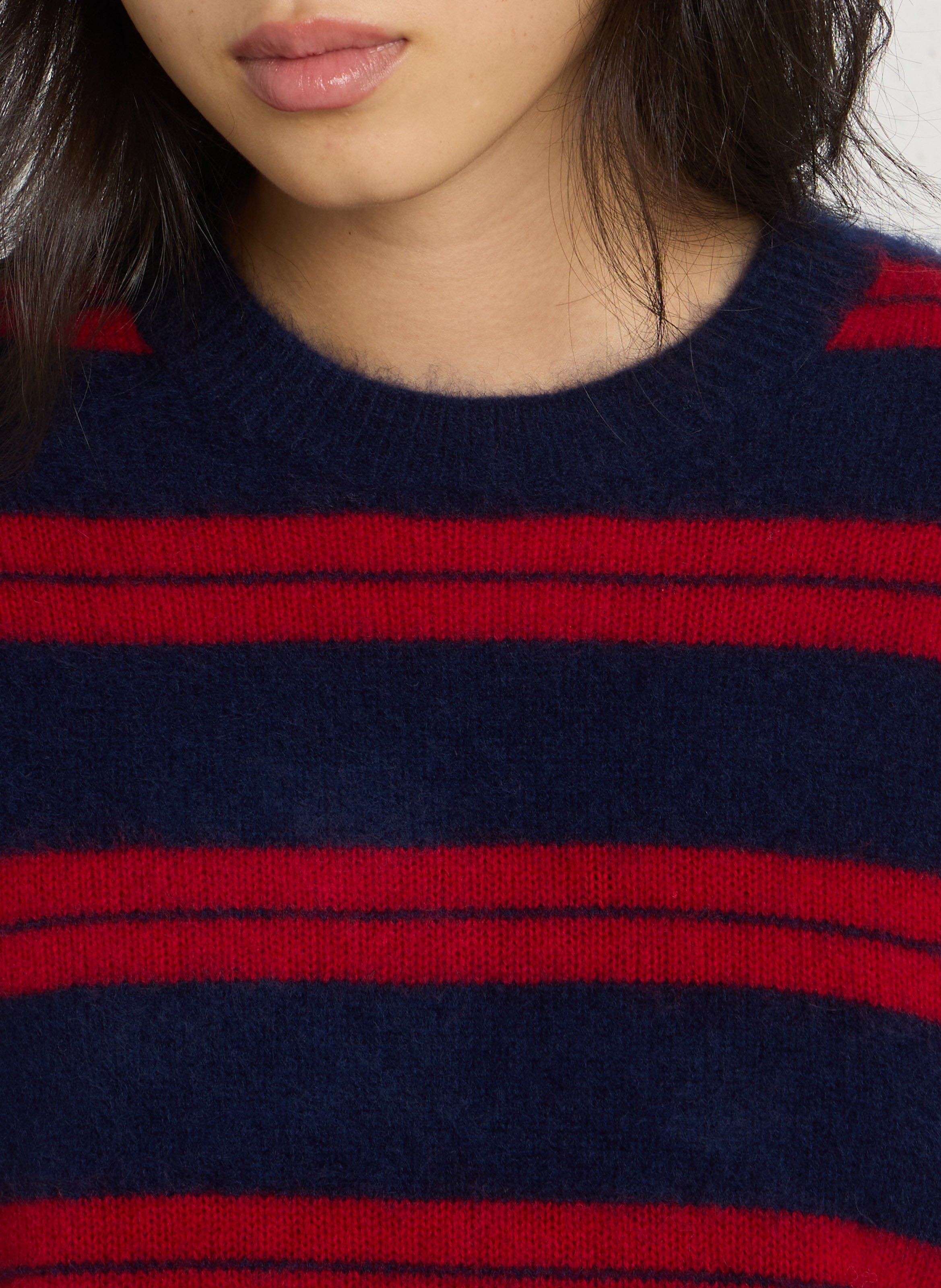 Straight-fit striped wool sweater BERENICE Blue