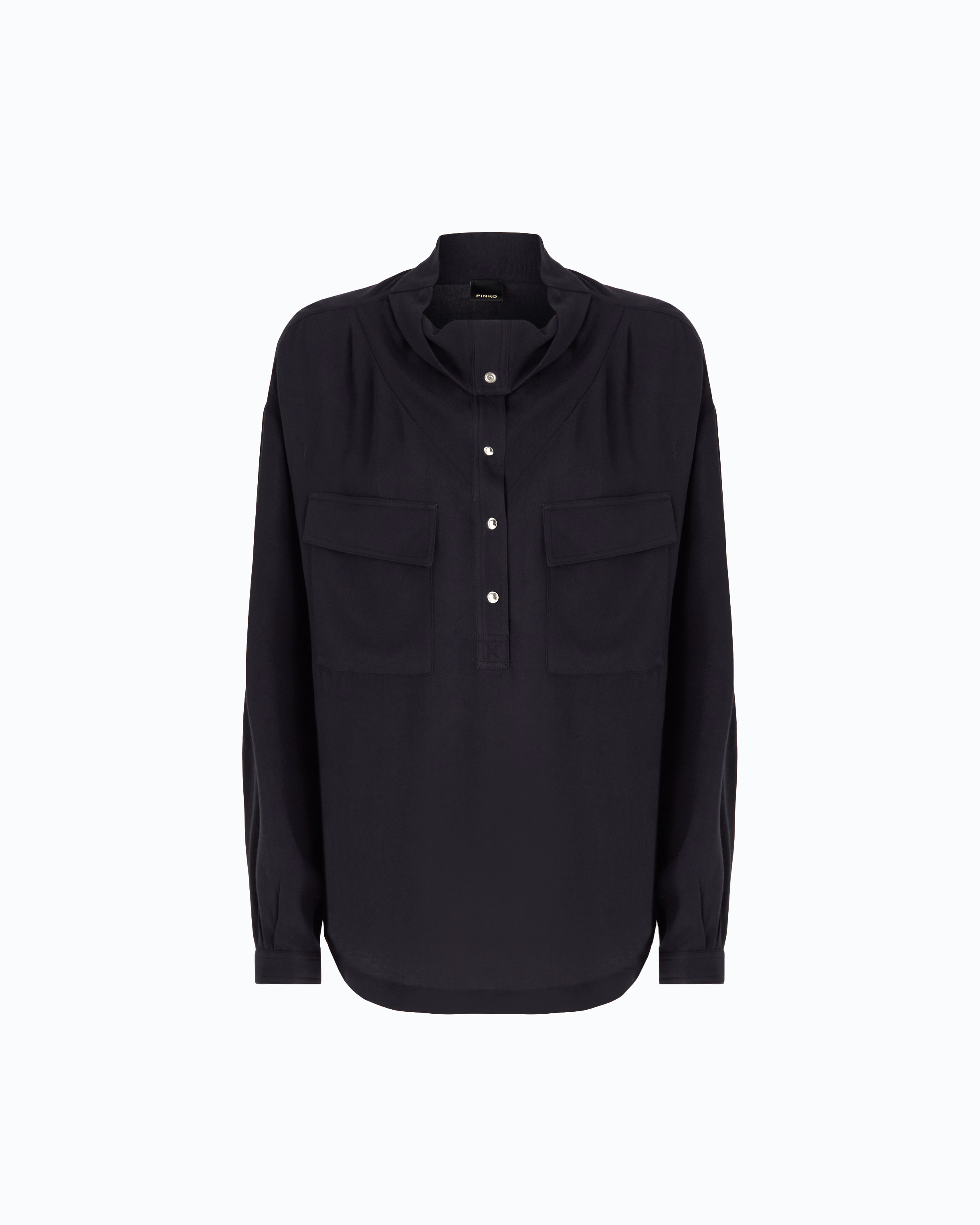 Blouse boutonnée avec poches PINKO Bleu