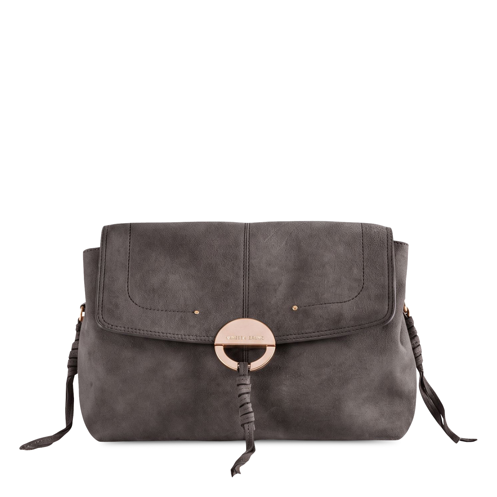 Suede shoulder bag VANESSA BRUNO White