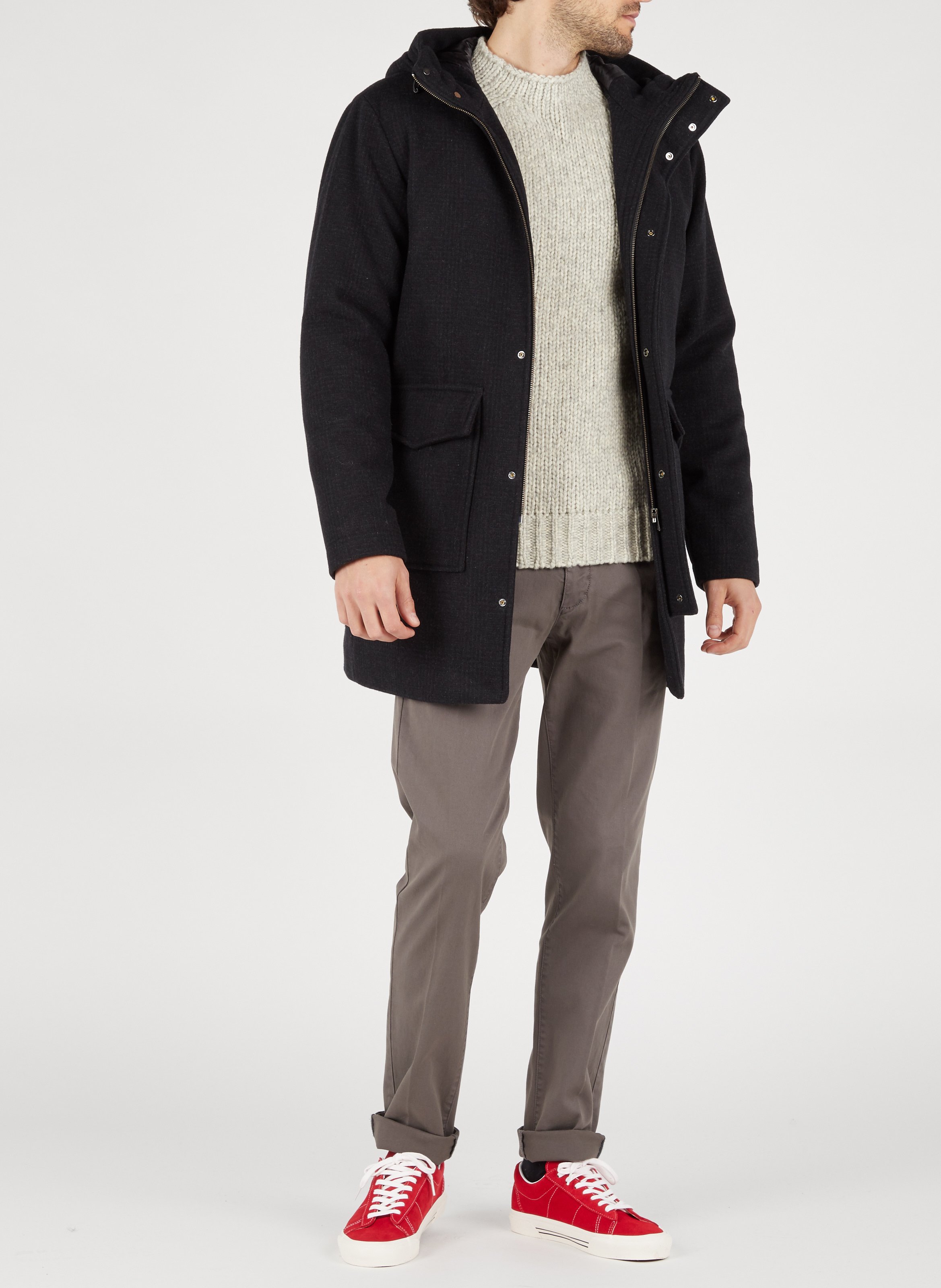 Chino slim-fit en coton mélangé MARC O'POLO Gris