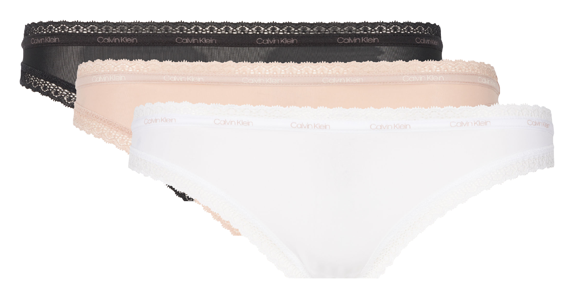Lot de 3 strings CALVIN KLEIN UNDERWEAR Blanc
