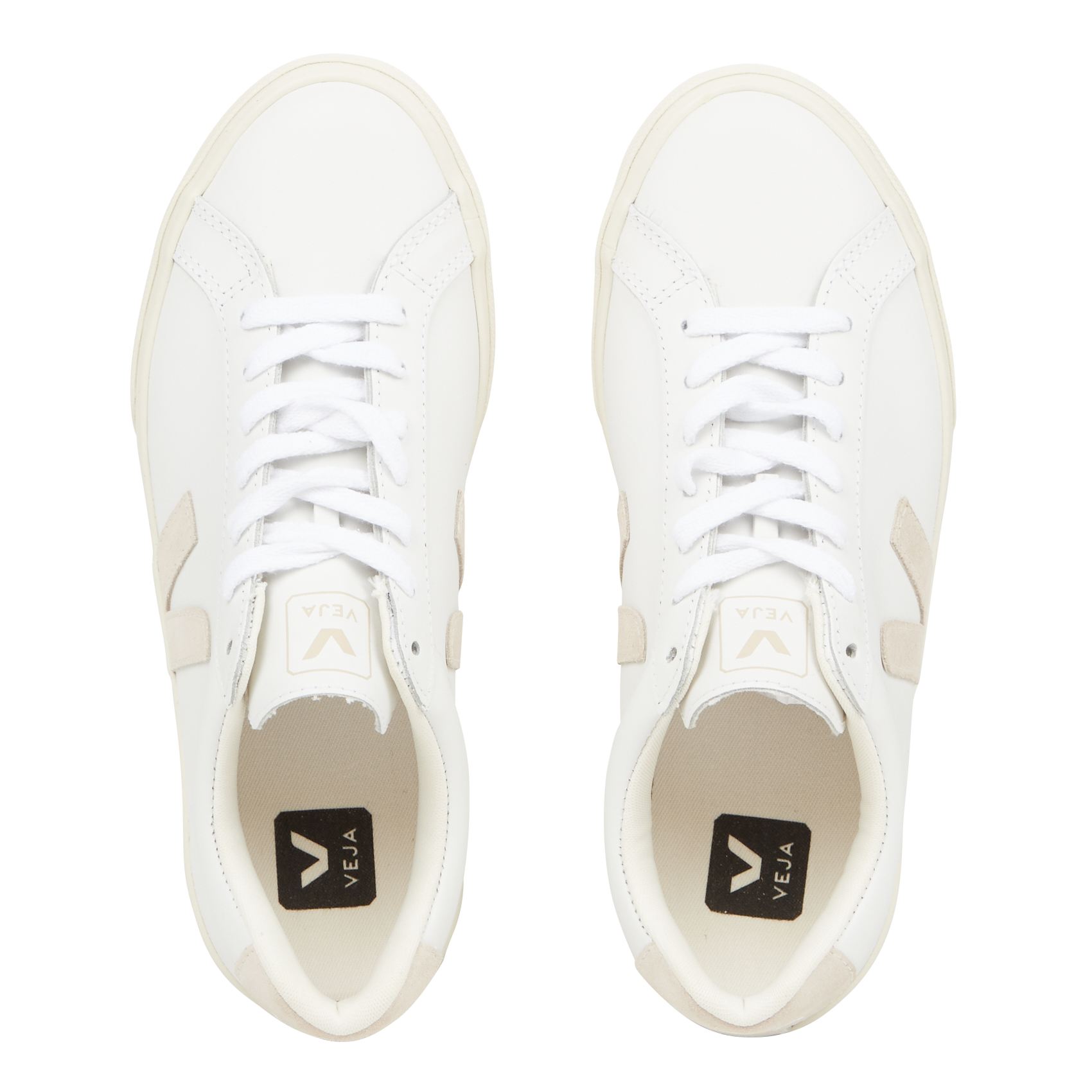 Logo leather low-top sneakers White