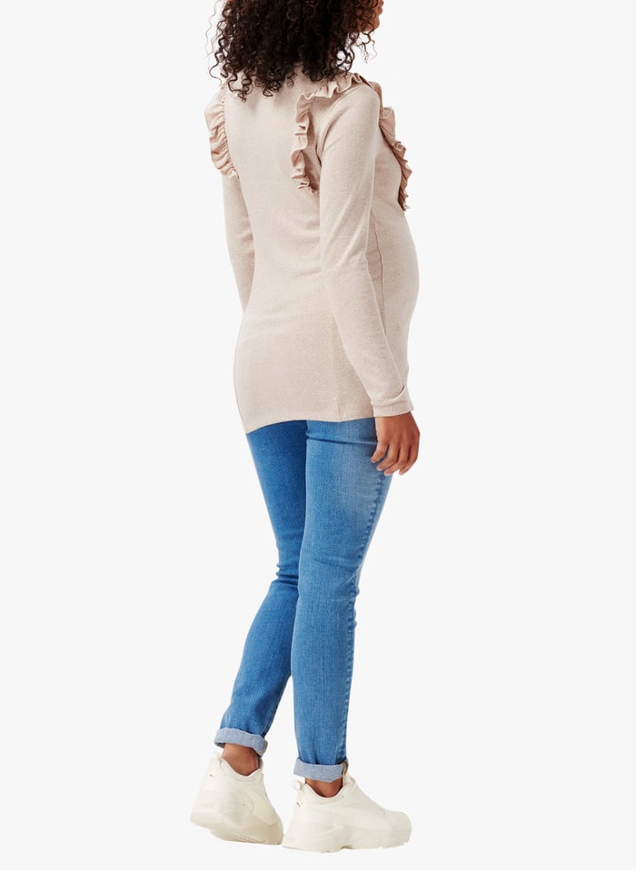 Noppies maternity zwangerschaps- en voedingslongsleeve Odellal kaki Noppies maternity zwangerschaps- en voedingslongsleeve Odellal kaki