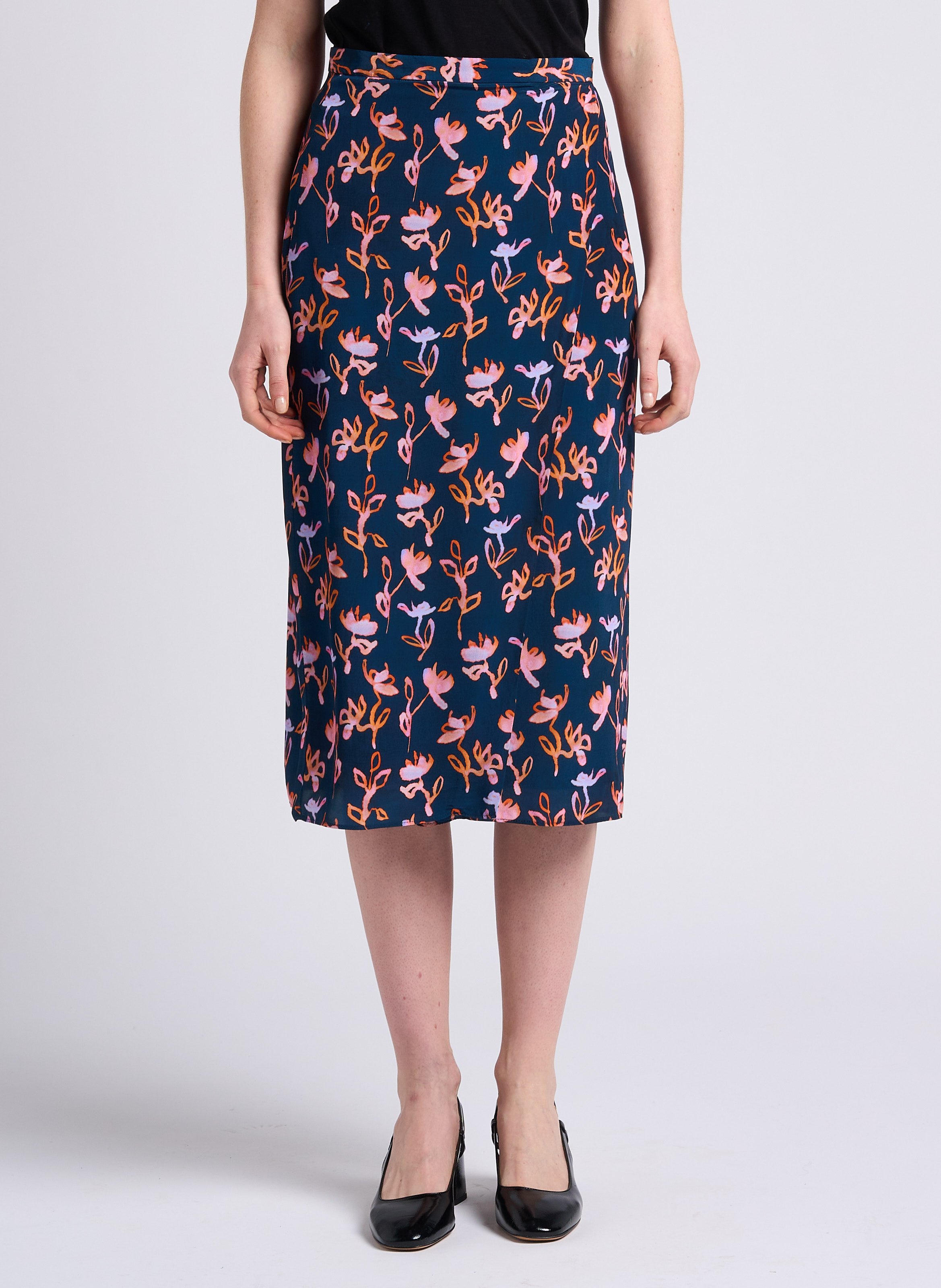 Printed midi wrap skirt PAUL SMITH Blue