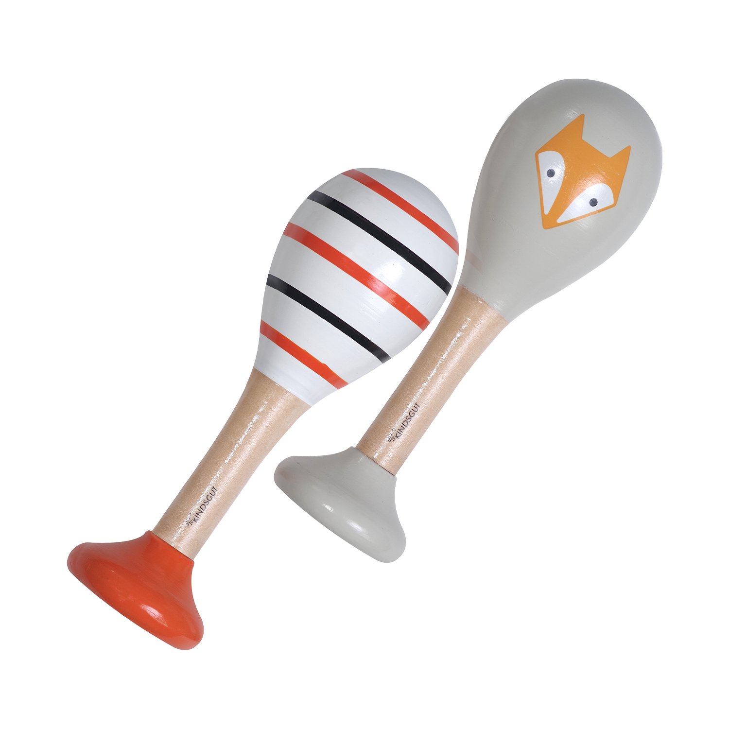 Fox and stripes rattles KINDSGUT Orange