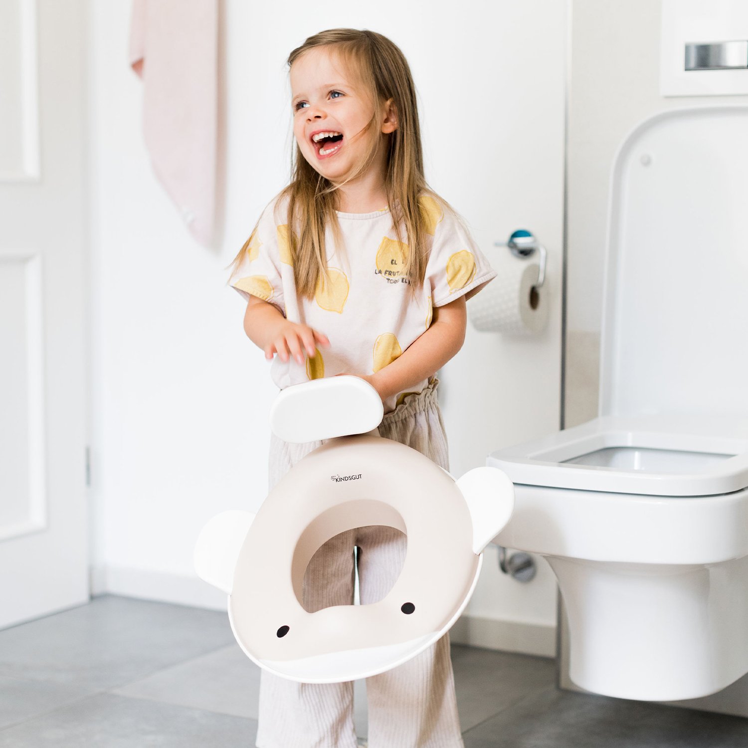 Whale kids' toilet seat KINDSGUT Yellow