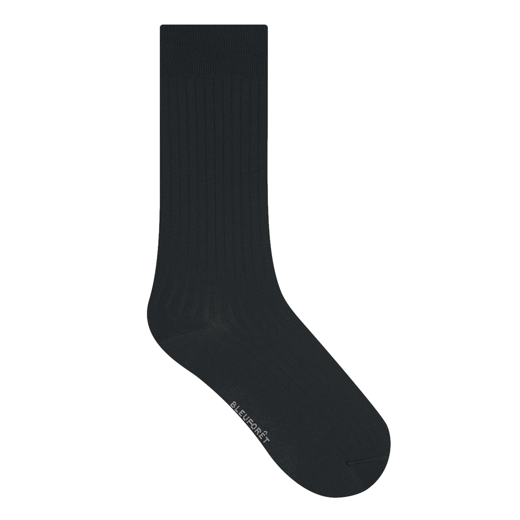 Lisle ribbed long socks BLEUFORET