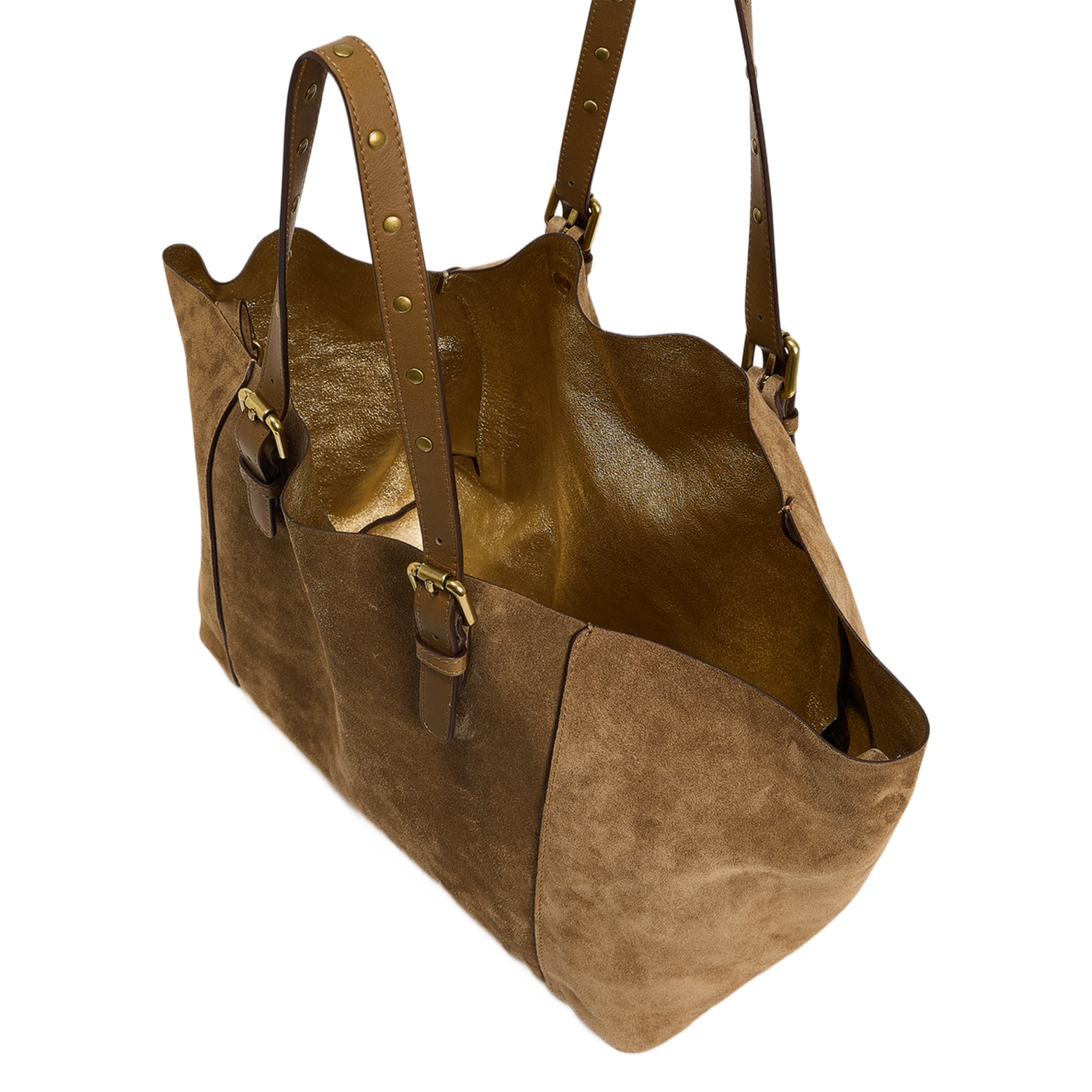 Shopper aus Veloursleder GERARD DAREL Grun
