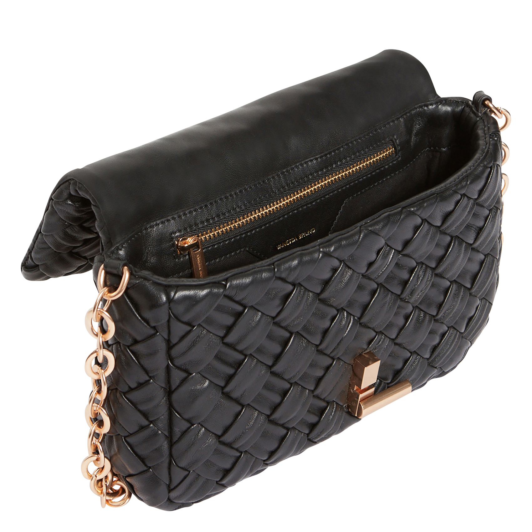 Metropolis Gilda - Umhängetasche aus geflochtenem Leder VANESSA BRUNO Schwarz