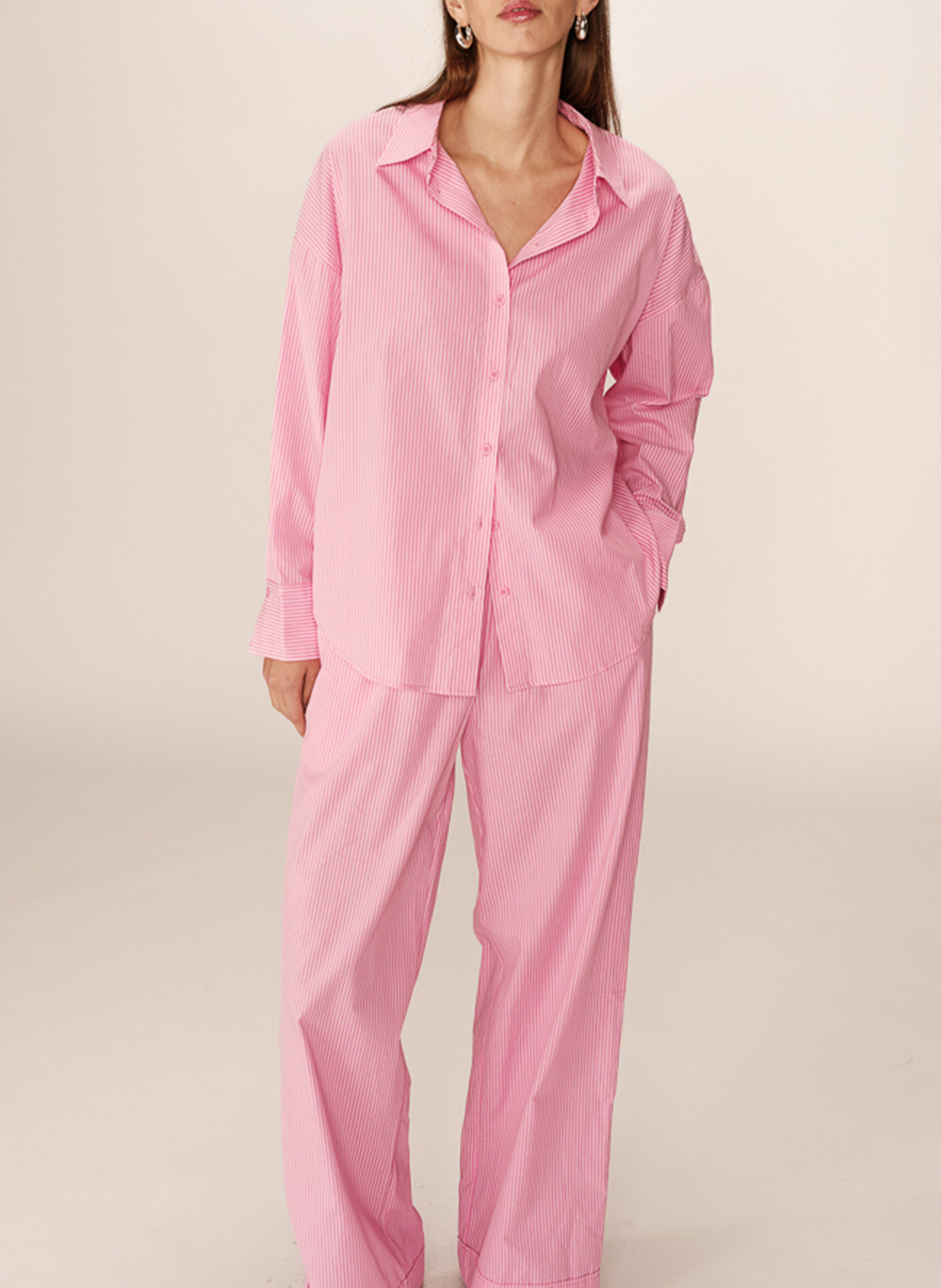 Oversized button-up striped shirt GRACE ET MILA