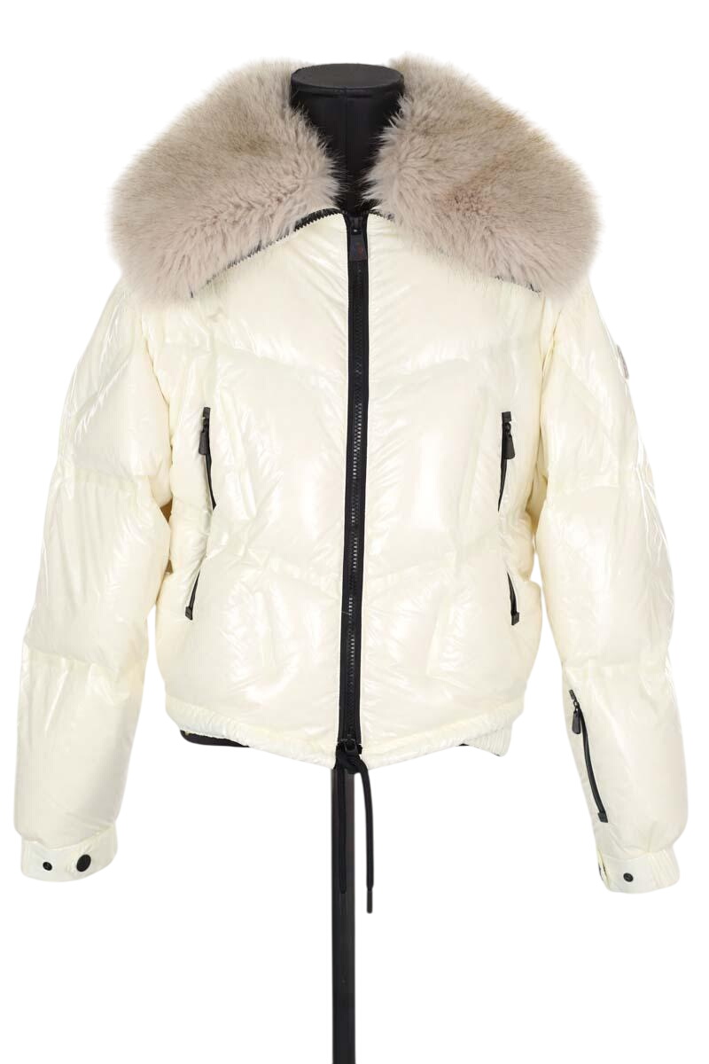 Lightweight quilted padded jacket with high neck MONCLER - Seconde Main White