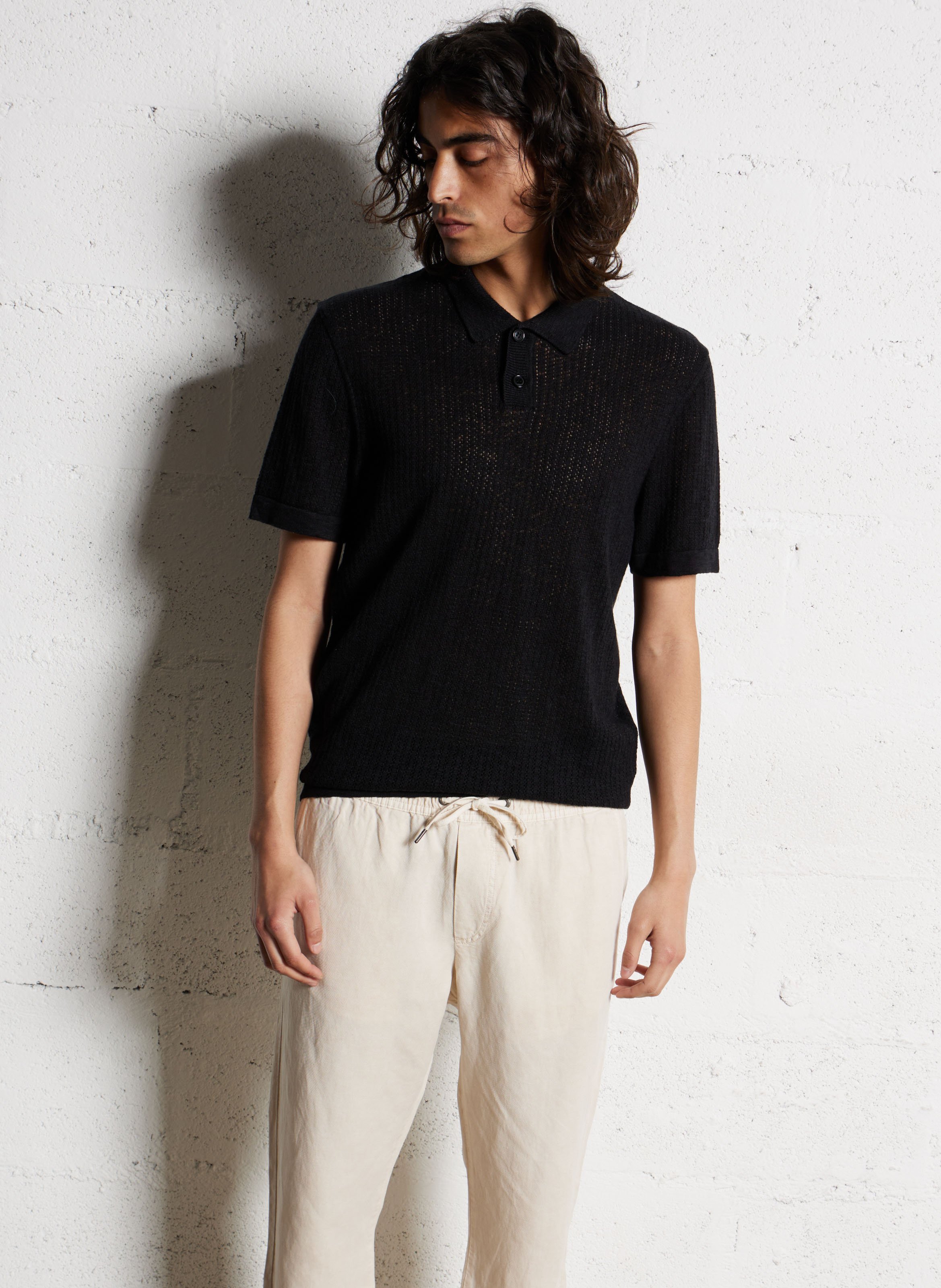 Polo - katoenblend IKKS Zwart