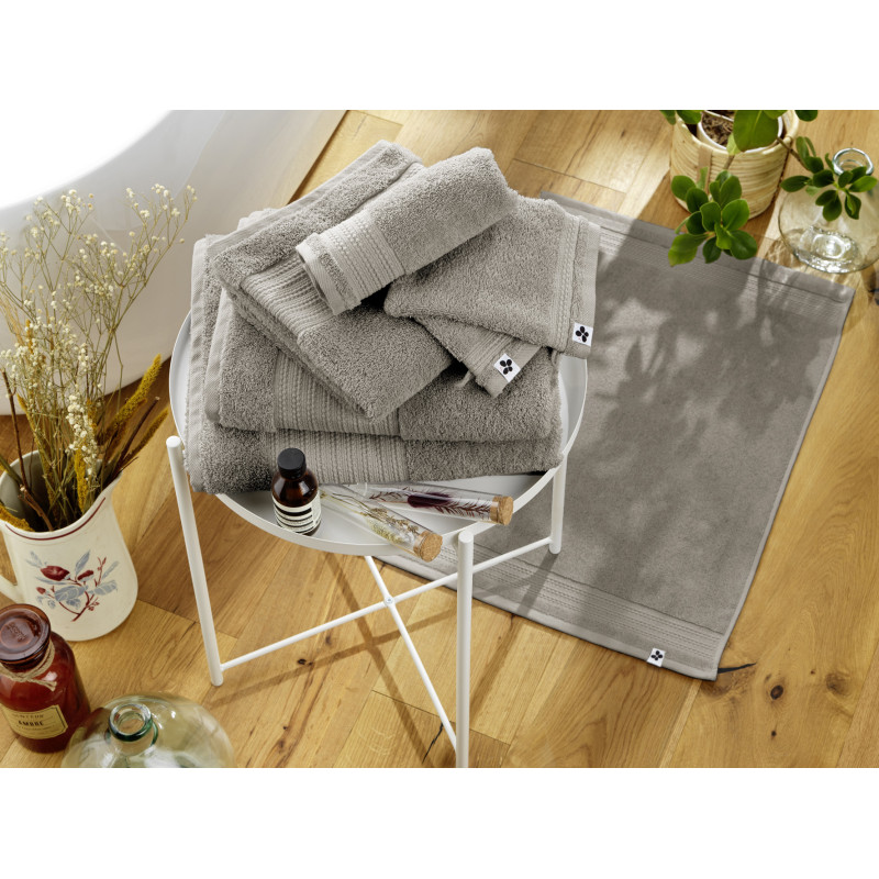 100% combed cotton hand towel L'EFFET PAPILLON Grey