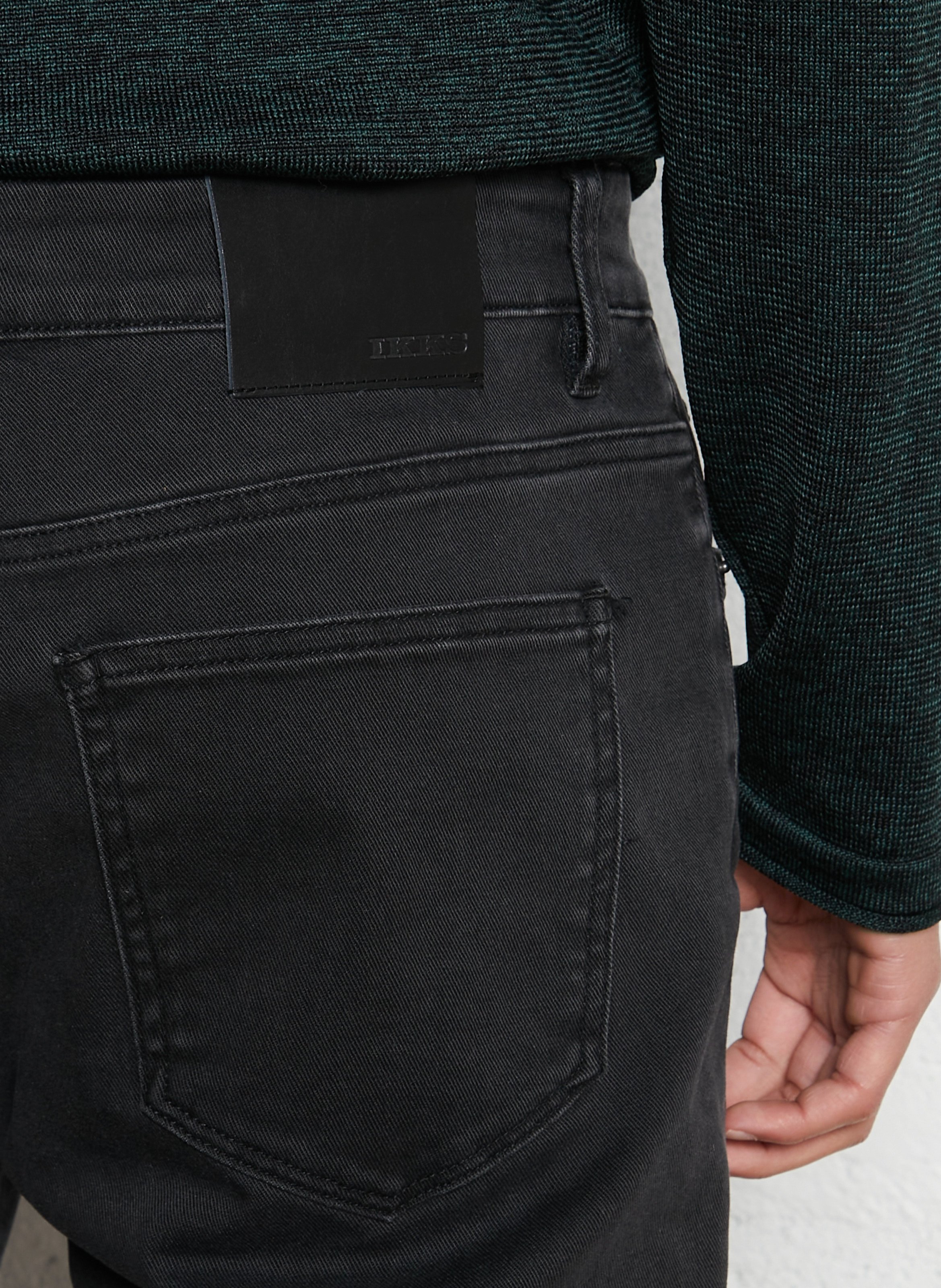 Slim fit jeans effen IKKS Zwart