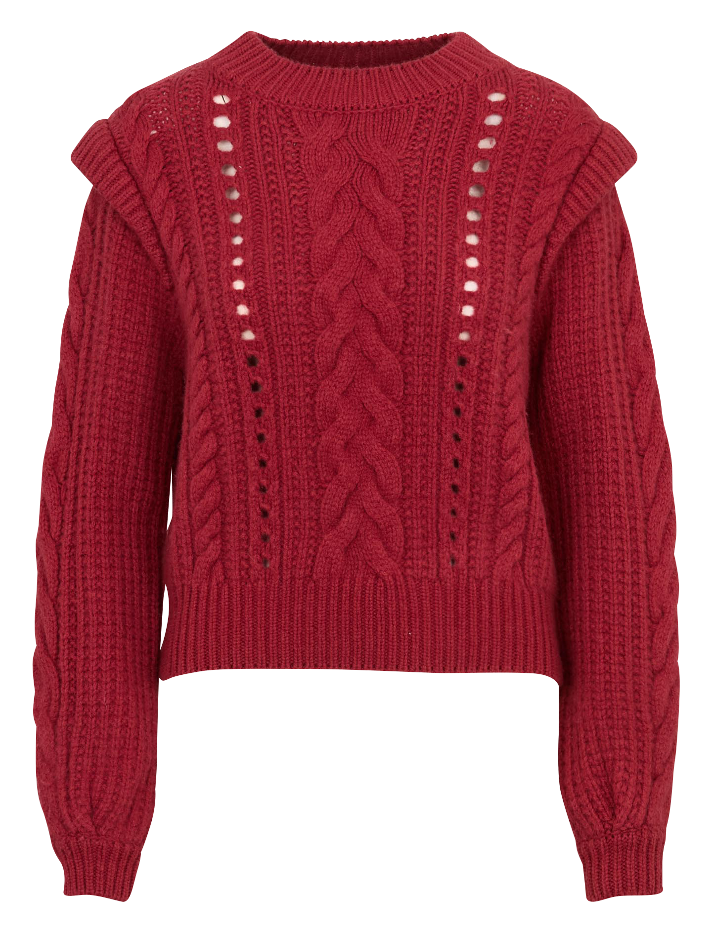 Pull col rond en laine LOUISE MISHA Rouge