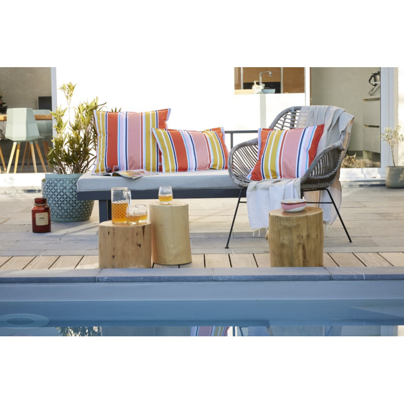 "Outdoor" butterfly effect cushion cover - all sizes L'EFFET PAPILLON Yellow