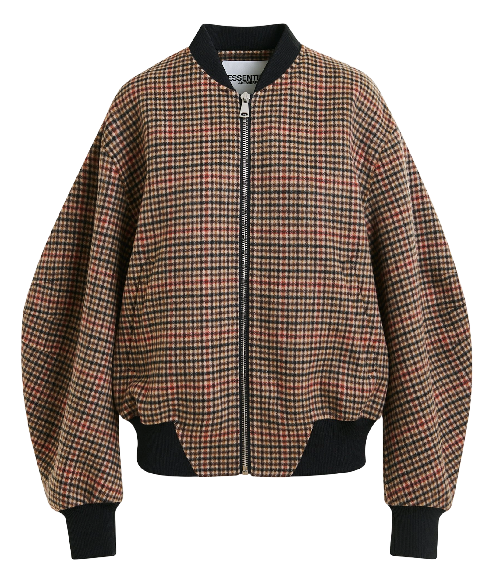 Blouson col teddy en laine ESSENTIEL ANTWERP Marron