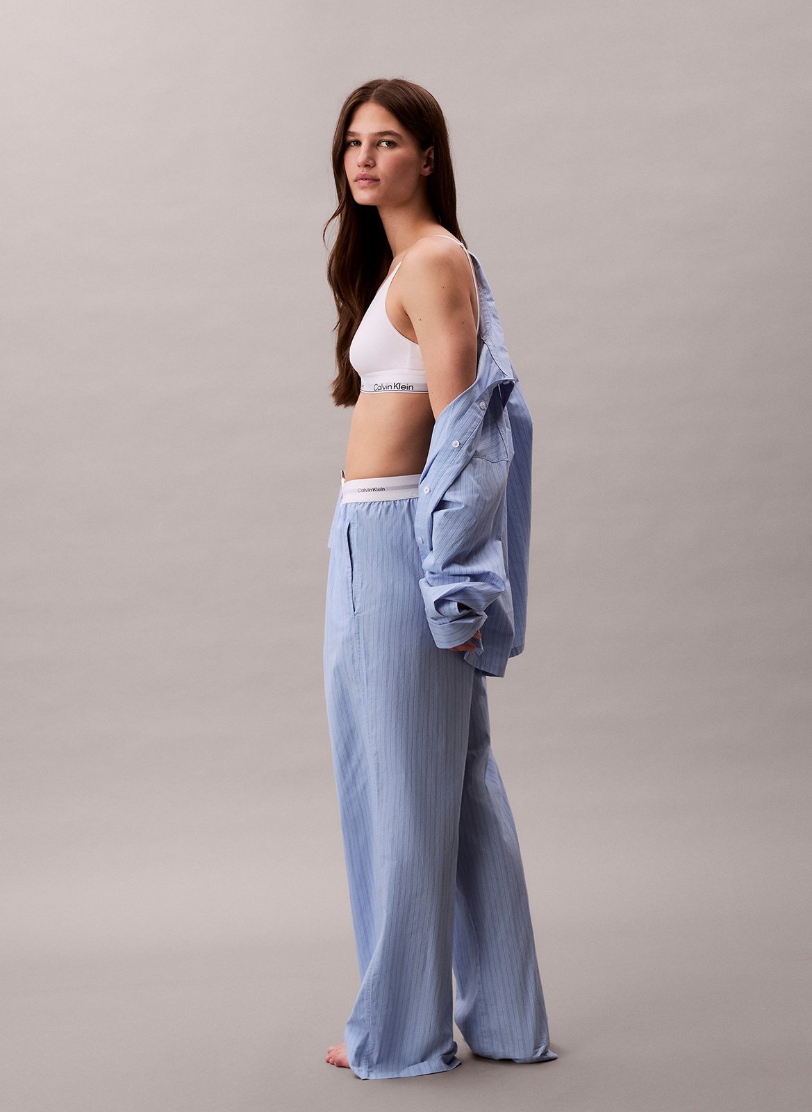 Pantalon large en coton  CALVIN KLEIN UNDERWEAR Bleu