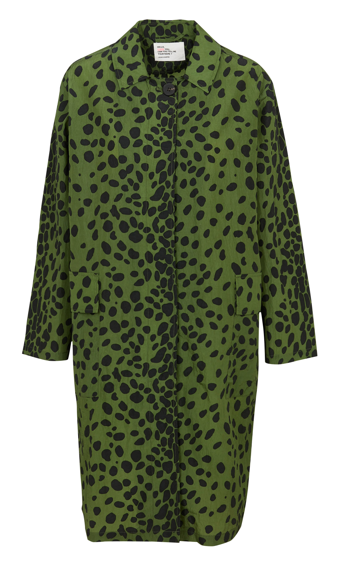 Jacket with classic printed collar LEON & HARPER Green