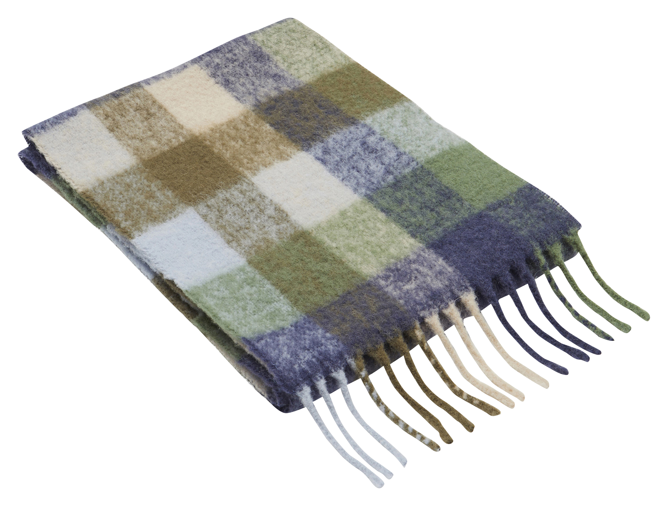 Karierter Schal aus Alpaka-Mix BECKSONDERGAARD Grun