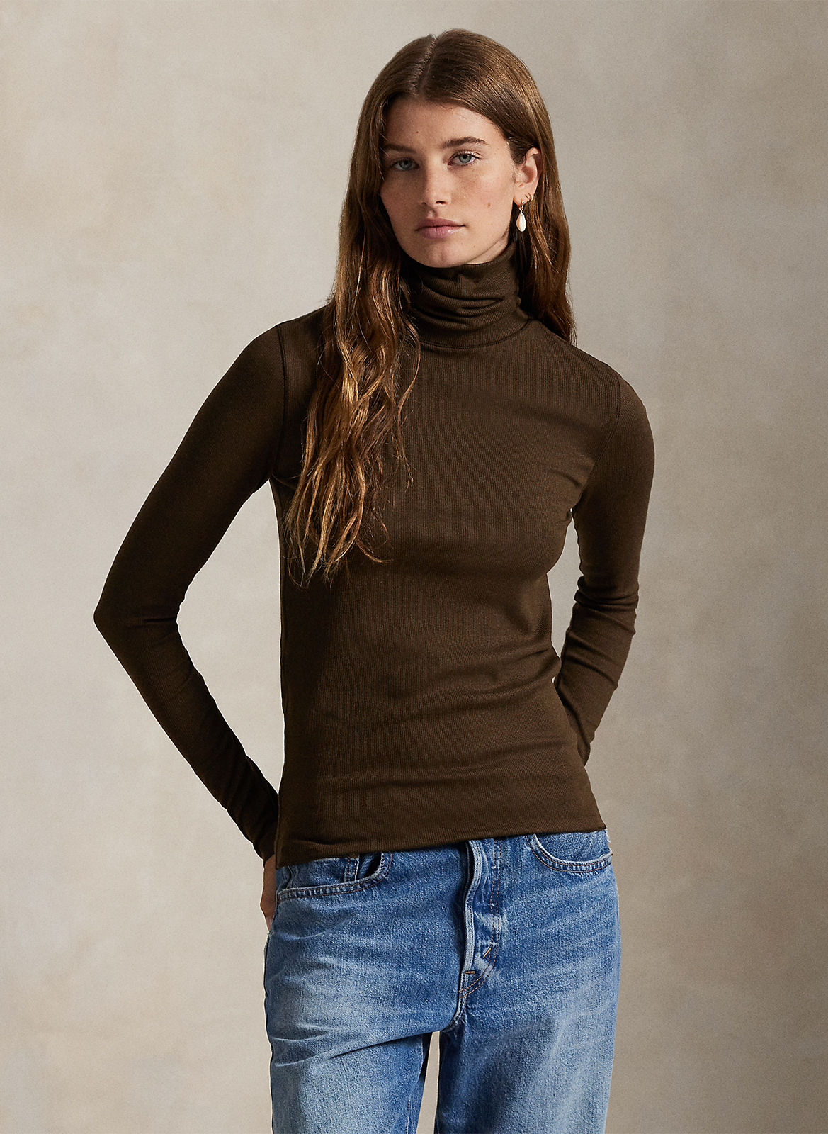 Pull col roulé  POLO RALPH LAUREN Marron