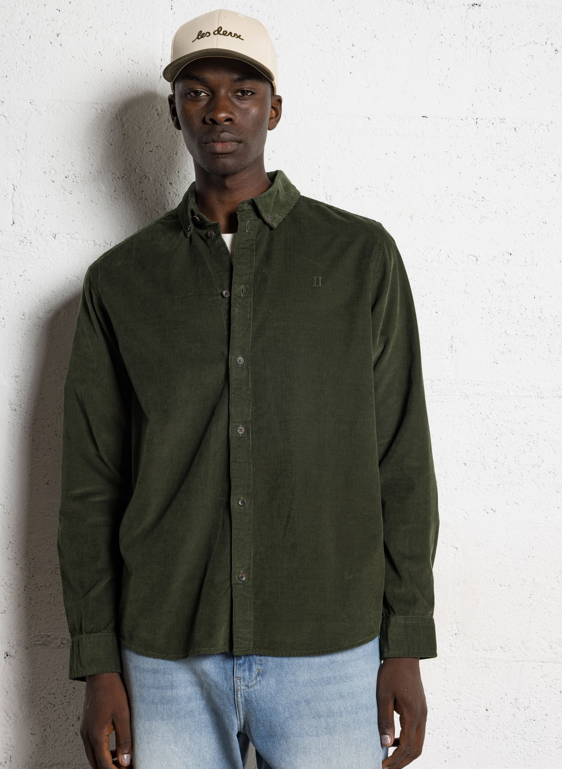 Rechte blouse van biokatoen LES DEUX Groen