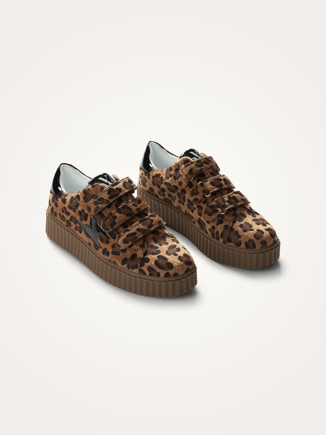 Leopard Low-Top Sneakers in Pony Effect VANESSA WU Brown