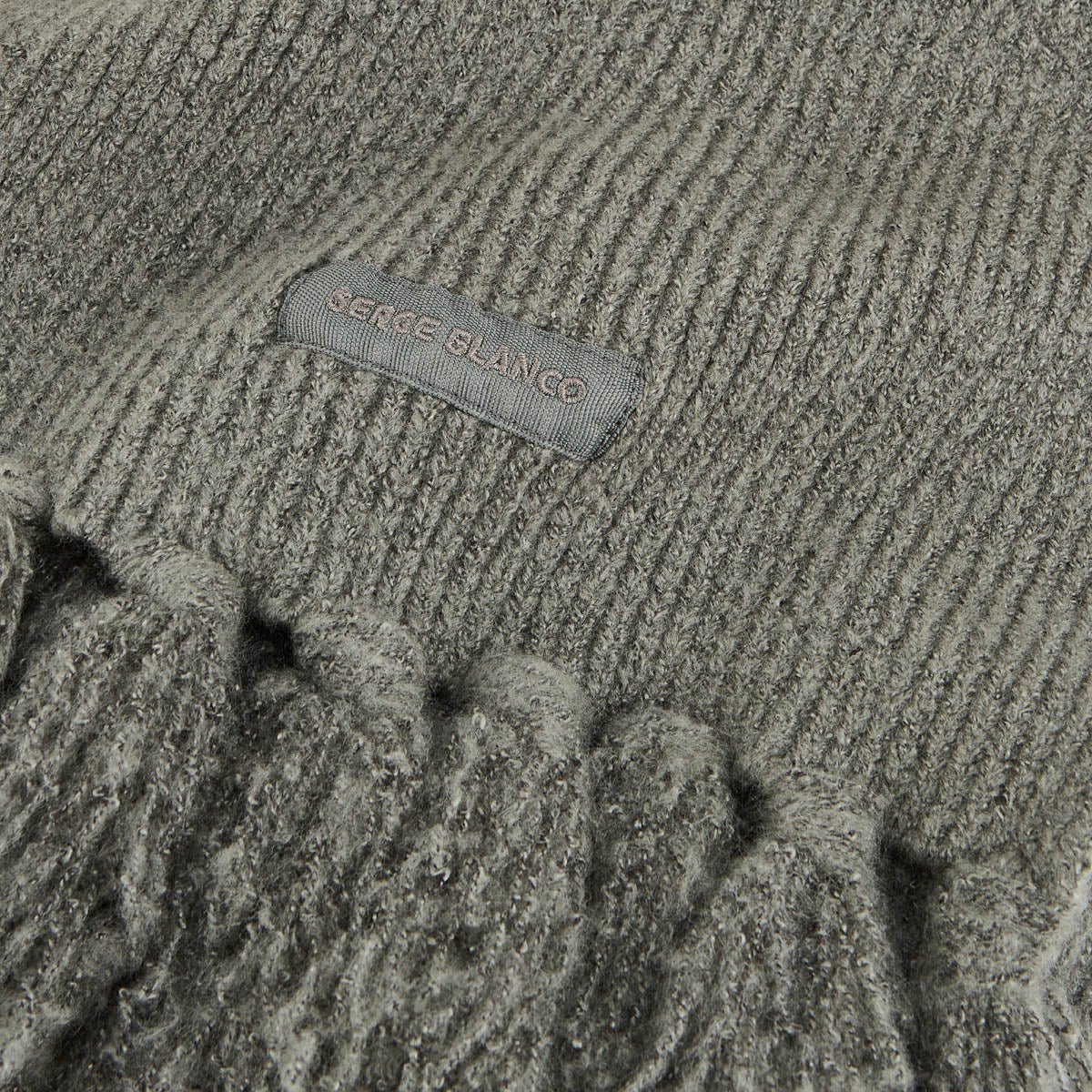 Solid fringe scarf SERGE BLANCO Grey