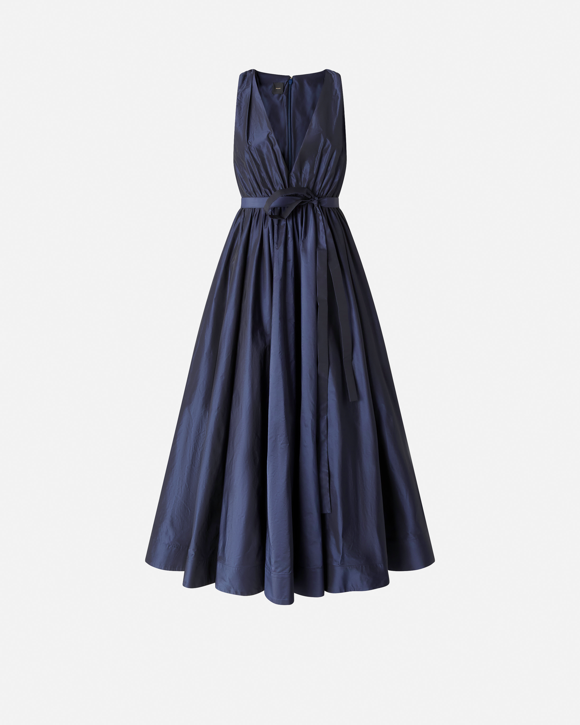 Dress with bow and flowy skirt Blue