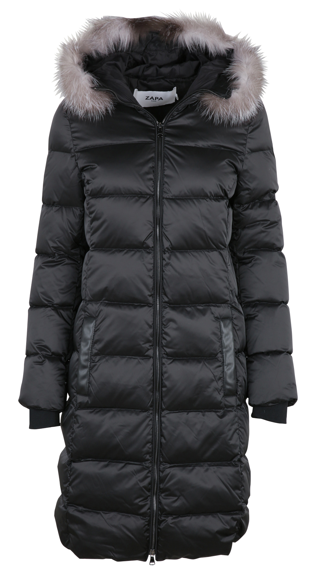 Donsjack met opstaande kraag ZAPA Zwart