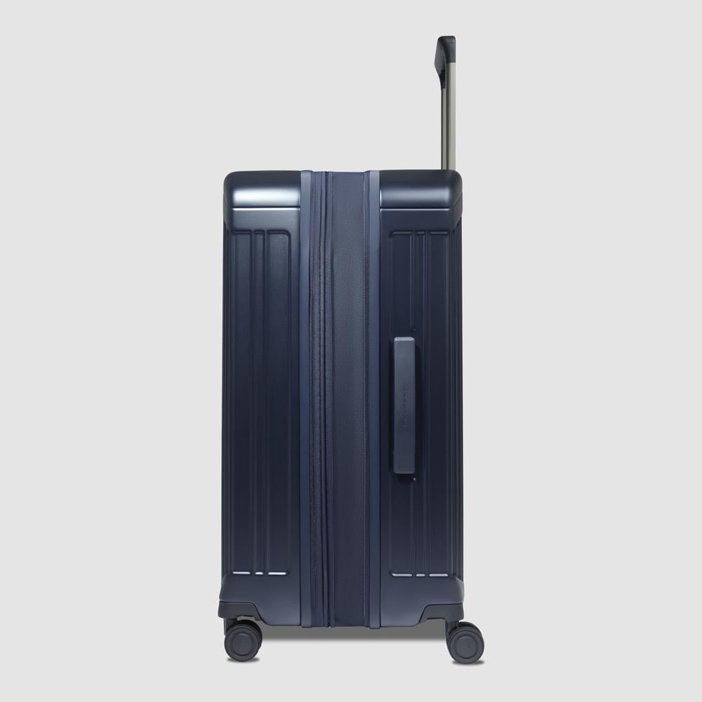 Medium expandable 4-wheel trolley suitcase with TSA lock and removable washable lining PIQUADRO Blue