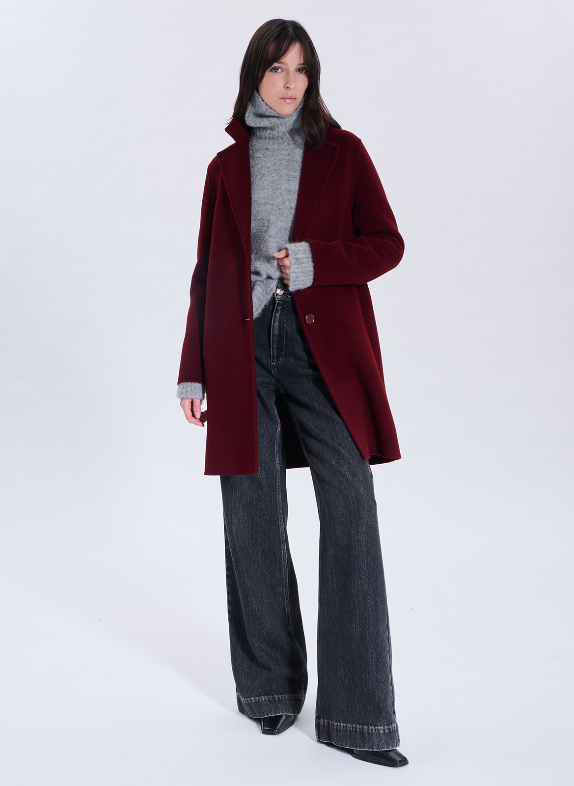 Oversized wool-blend coat with tailored collar ZAPA