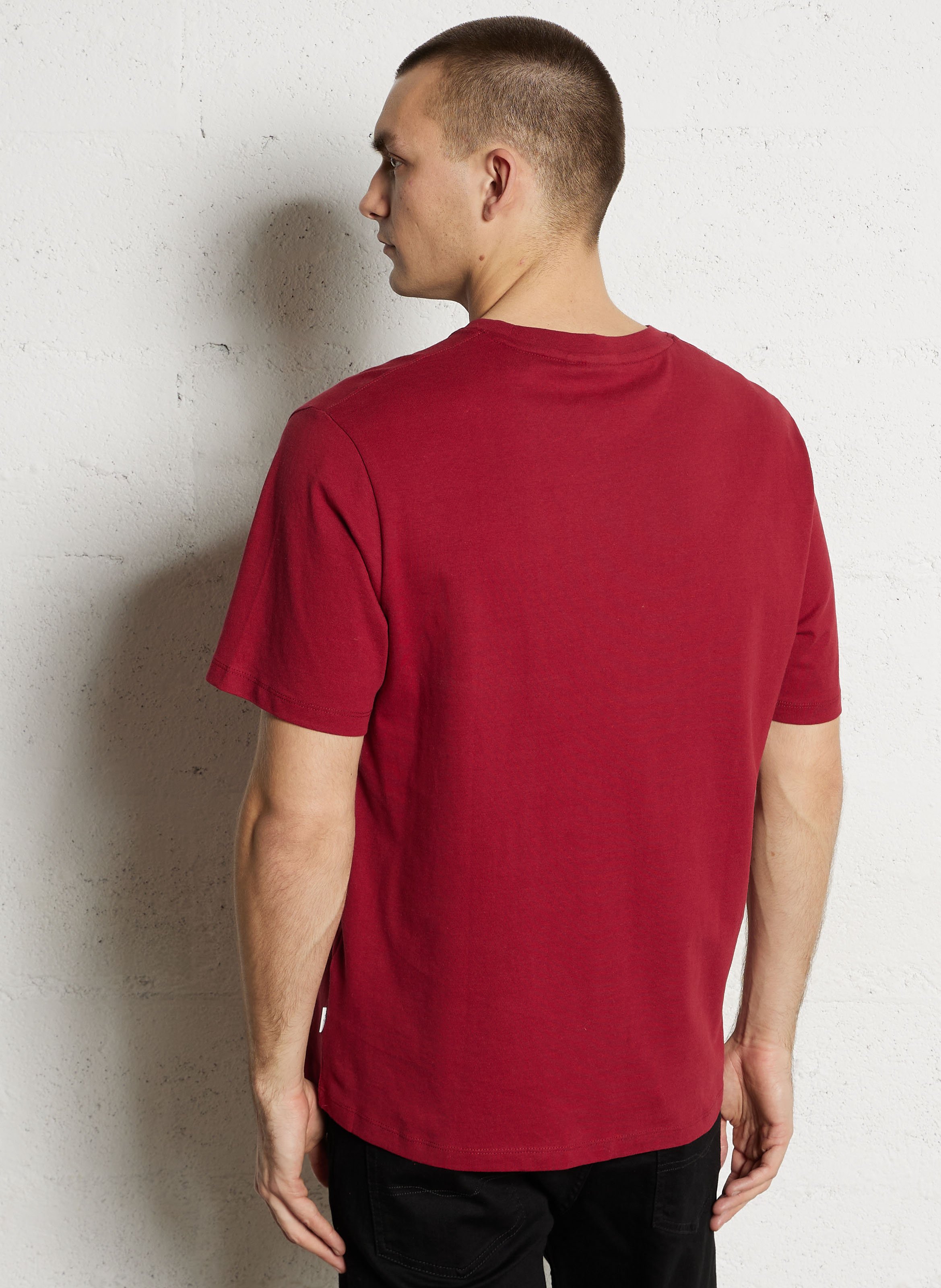 Camiseta de algodón cuello redondo PEPE JEANS Rojo