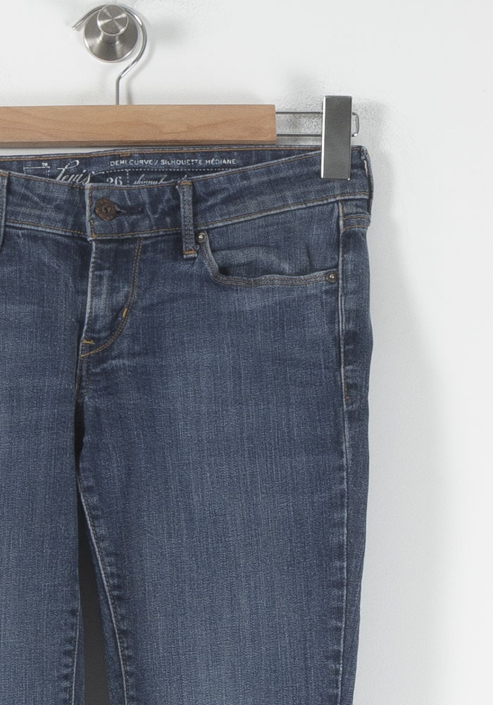 Cropped slim jeans with studs LEVI'S - Seconde main Blue