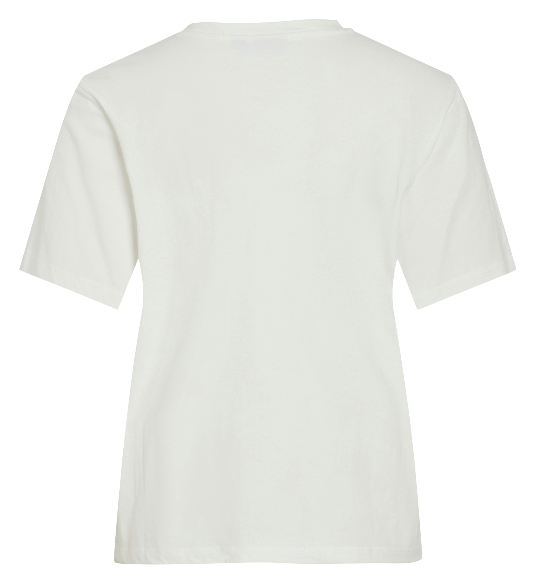 Tee-shirt droit col rond en coton mélangé VILA Blanc