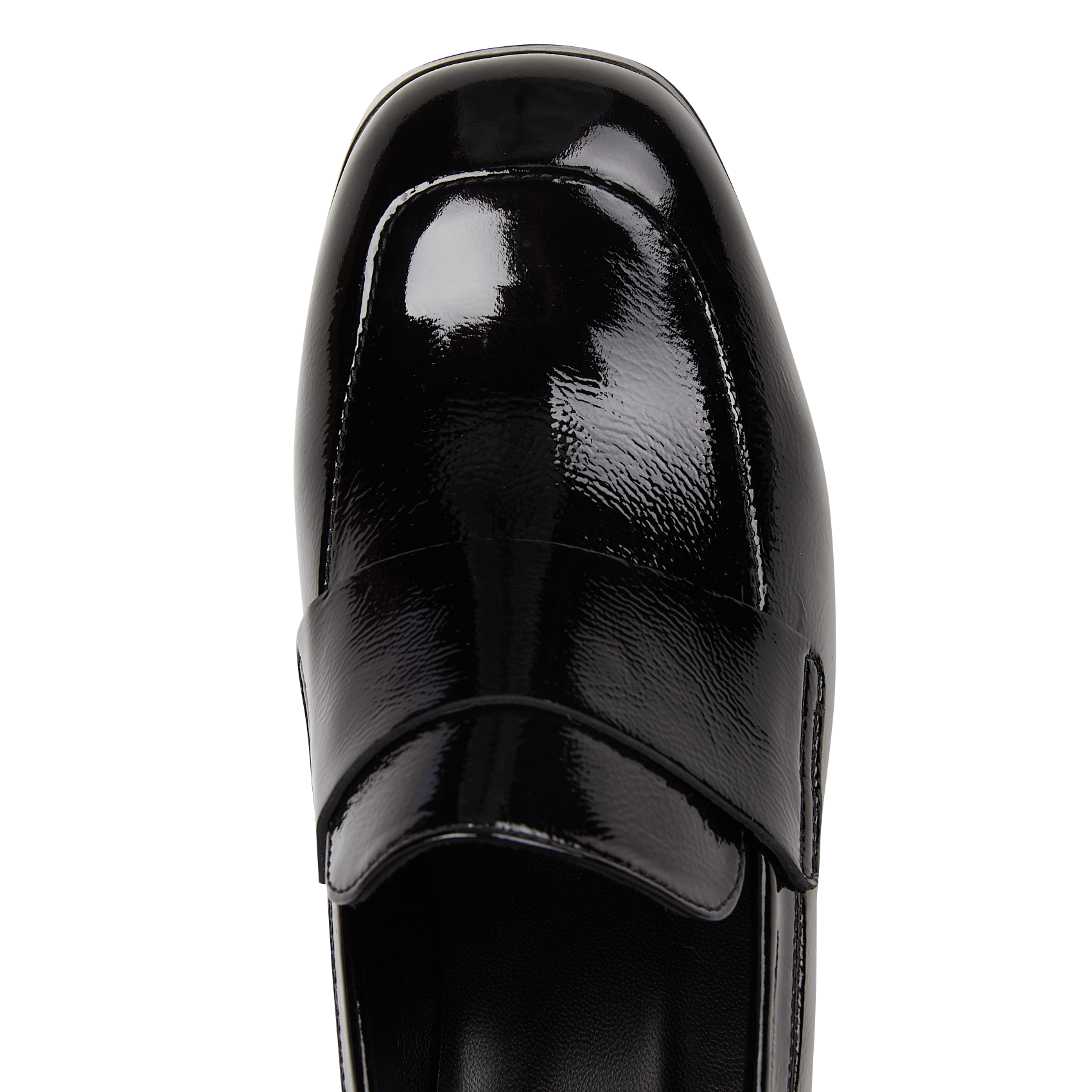 Mocassins en cuir verni MAISON 123 Noir