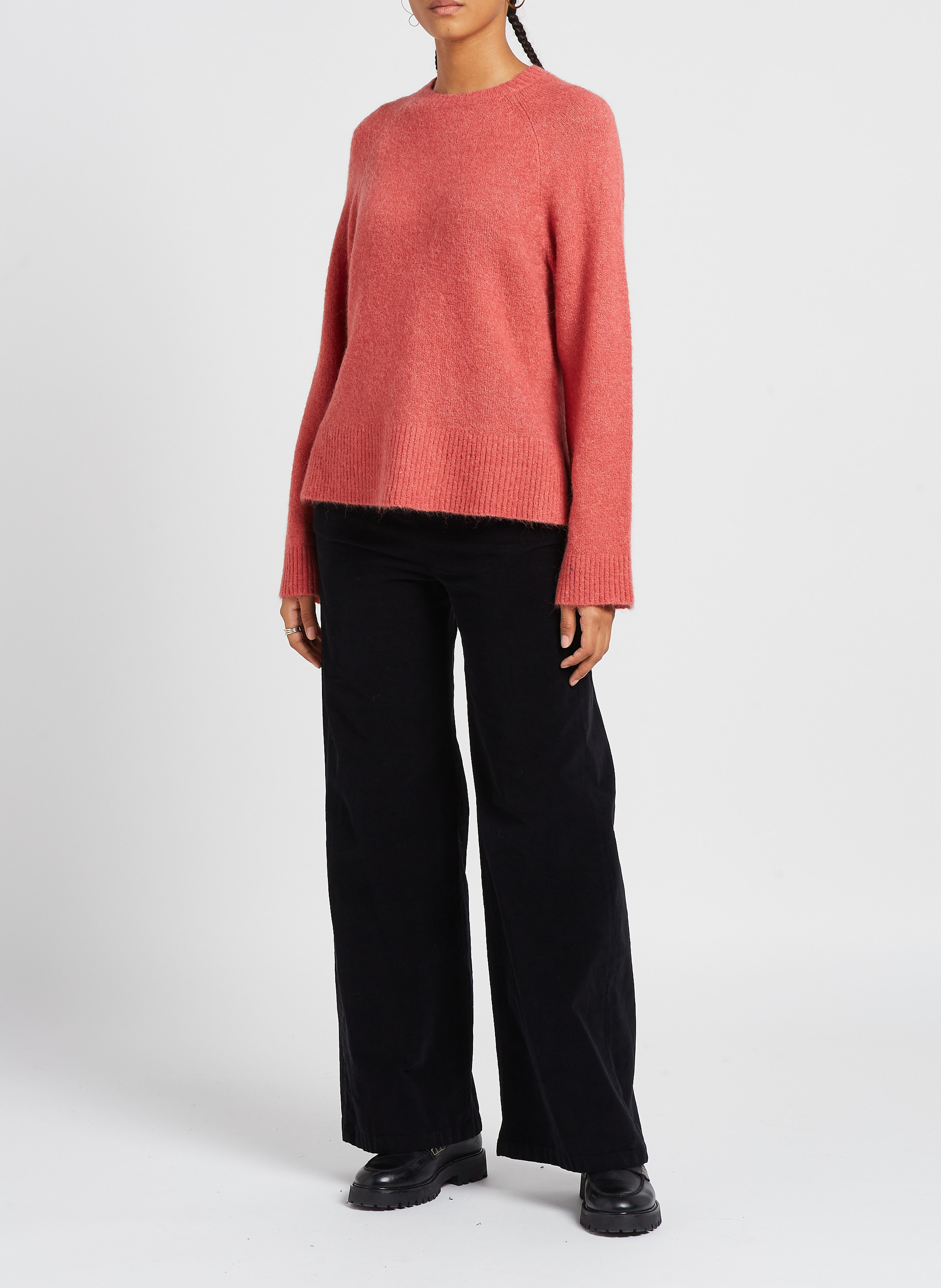 Pull droit à col rond MOSS COPENHAGEN Rouge