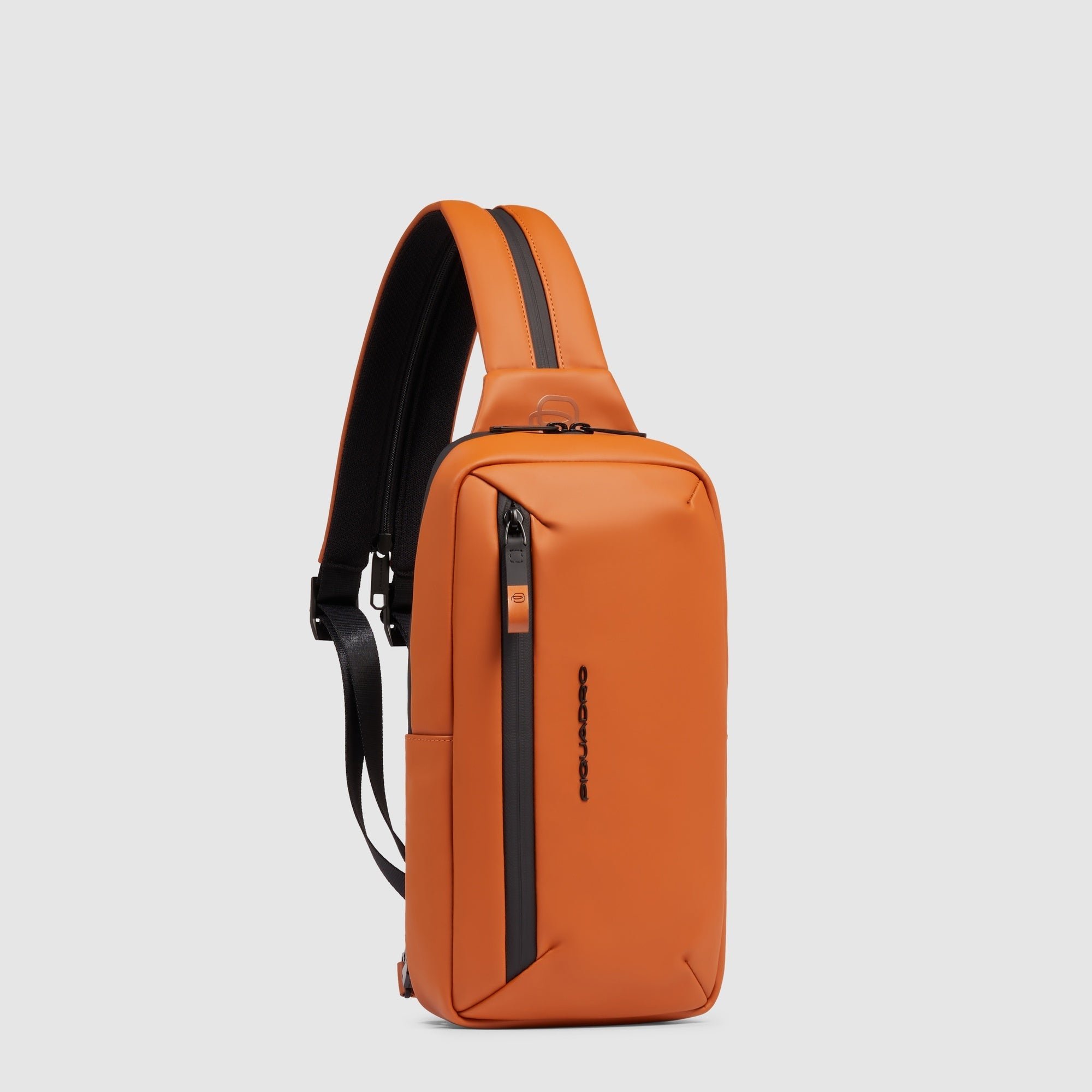 Chest bag for iPad® mini with RFID protection and pocket for Piquadro smart tracker PIQUADRO Brown