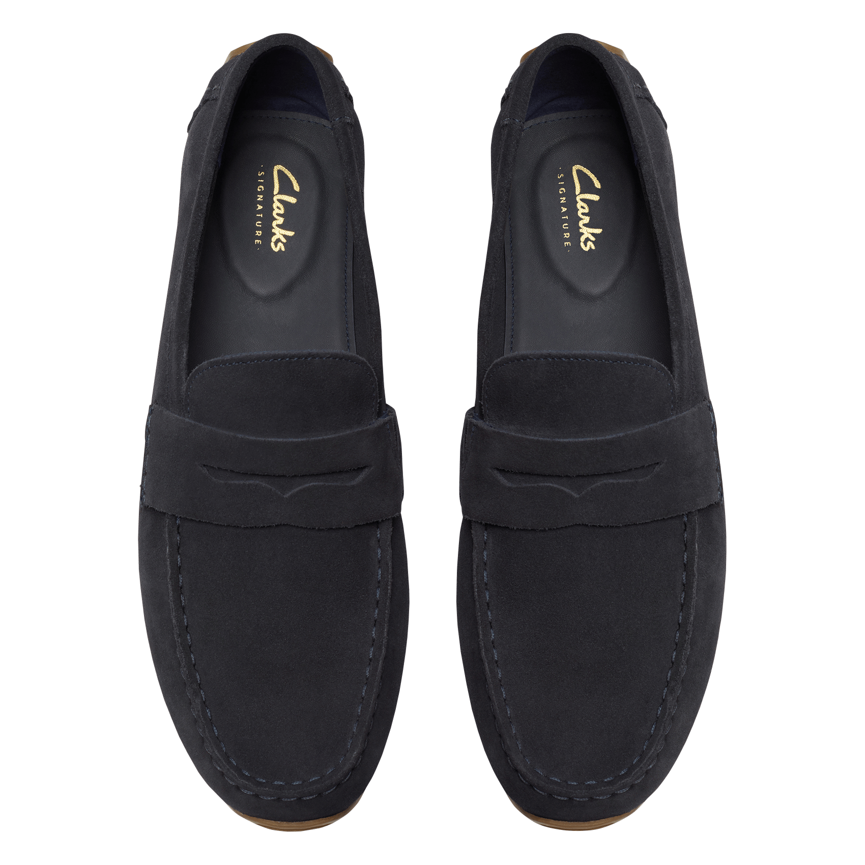 Leather loafers CLARKS Blue