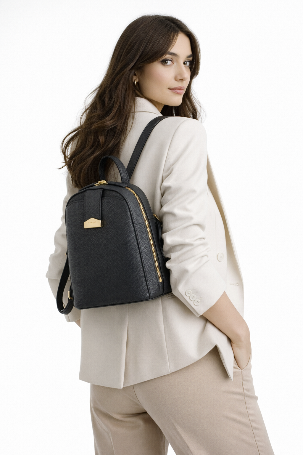 Leather backpack Black