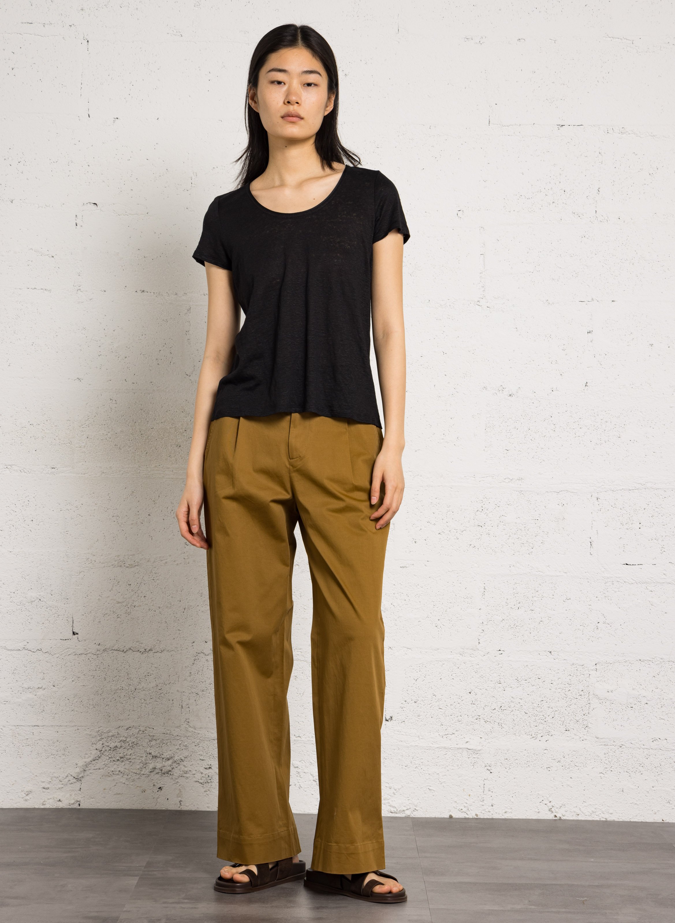 Linen T-shirt SUD EXPRESS Black