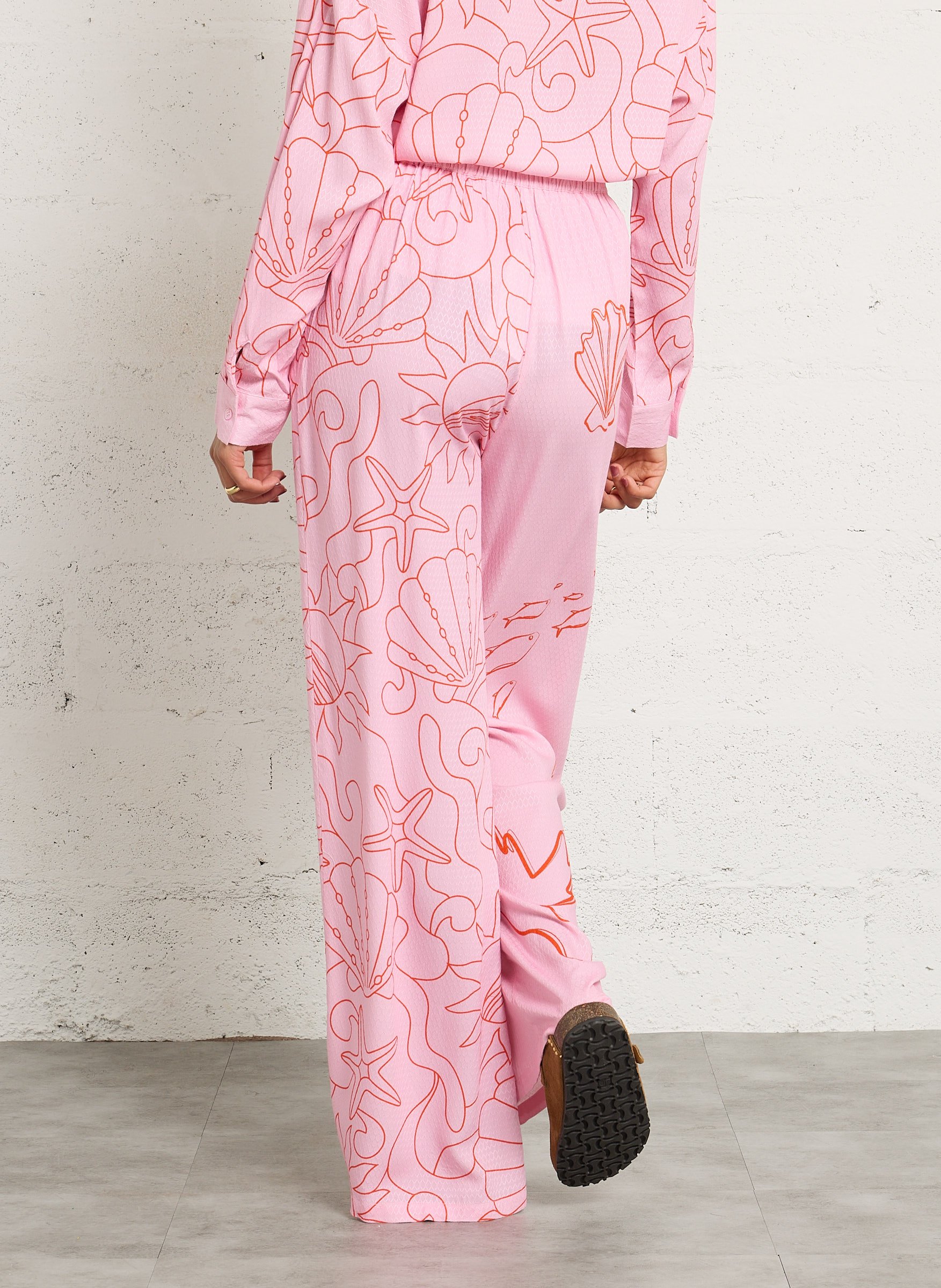 Leopard print straight pants LA PETITE ETOILE Brown