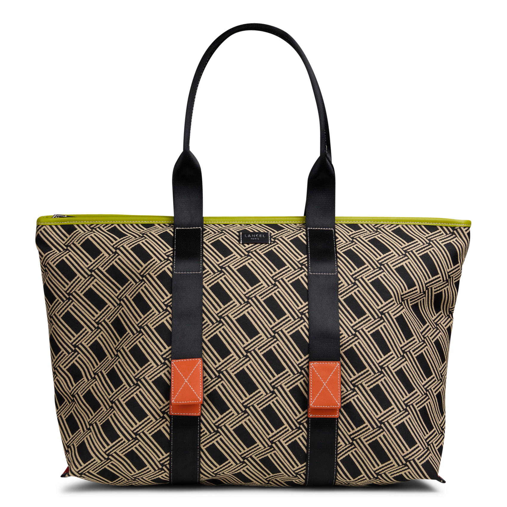 Cabas zippé LANCEL Multicolore